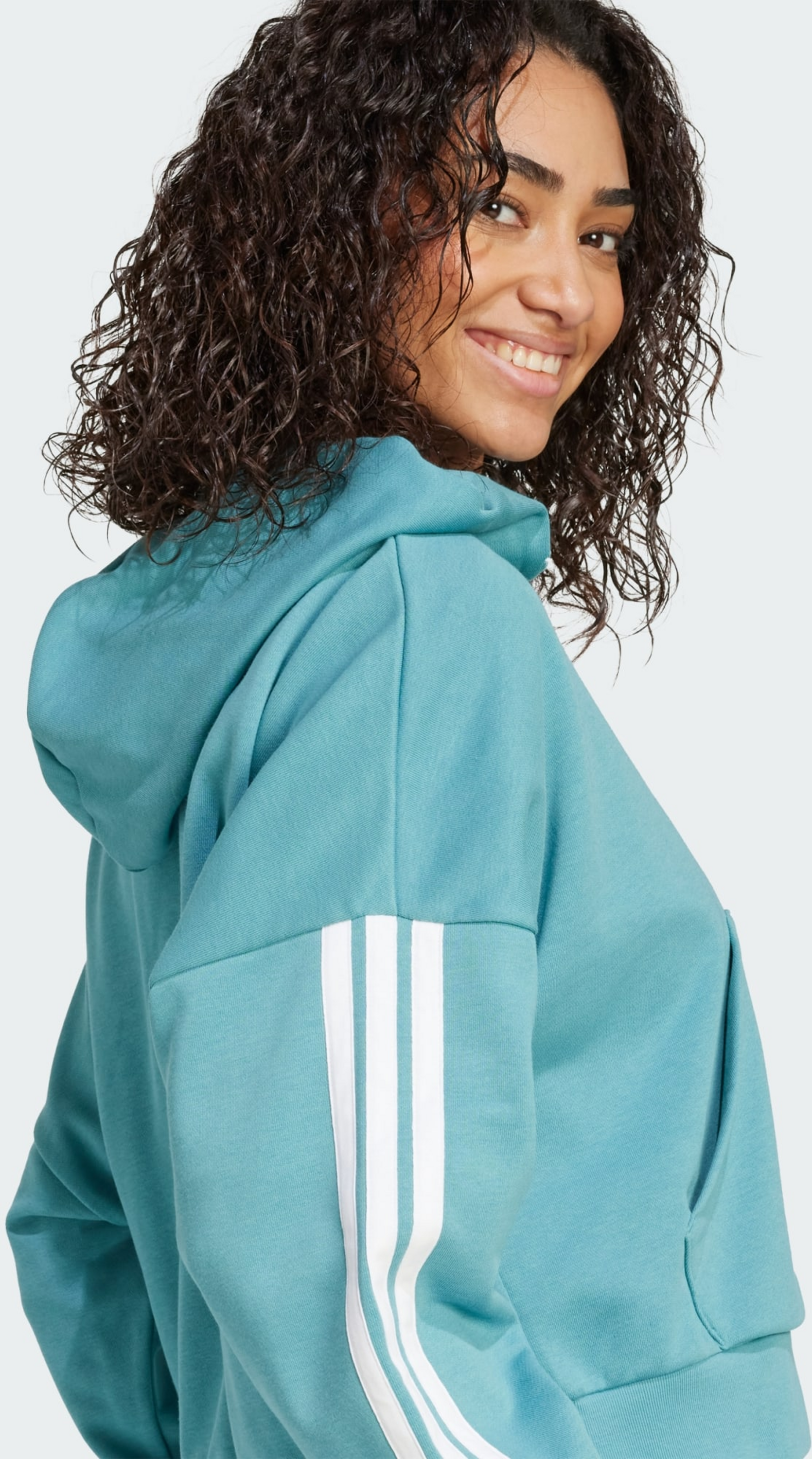 ADIDAS, Adidas Essentials 3-stripes French Terry Quarter-zip Hoodie