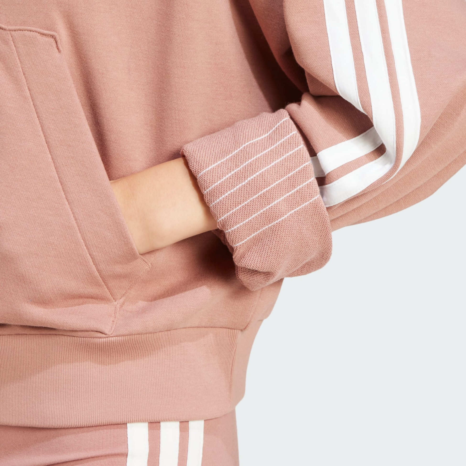 ADIDAS, Adidas Essentials 3-stripes French Terry Quarter-zip Hoodie