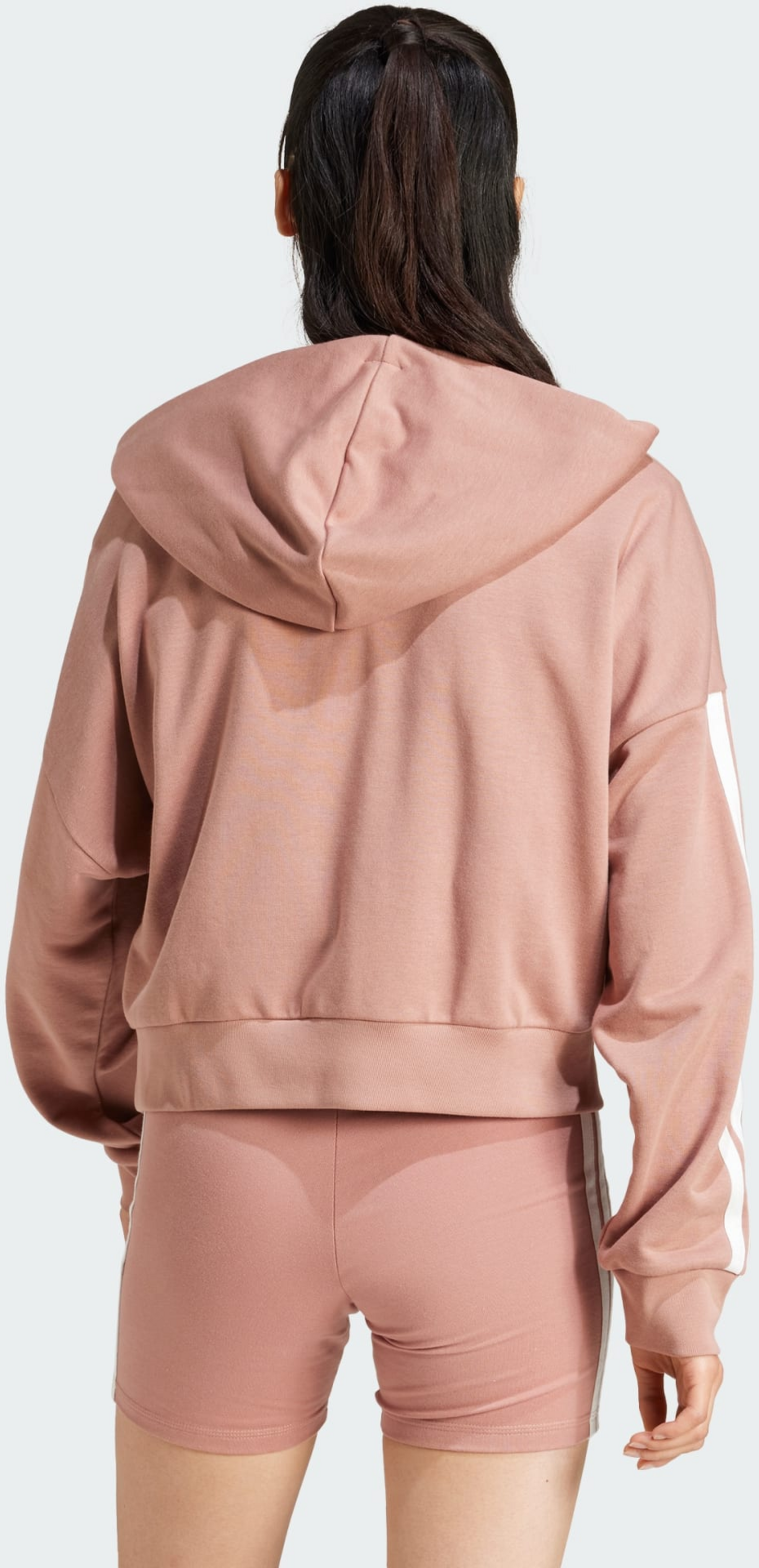 ADIDAS, Adidas Essentials 3-stripes French Terry Quarter-zip Hoodie