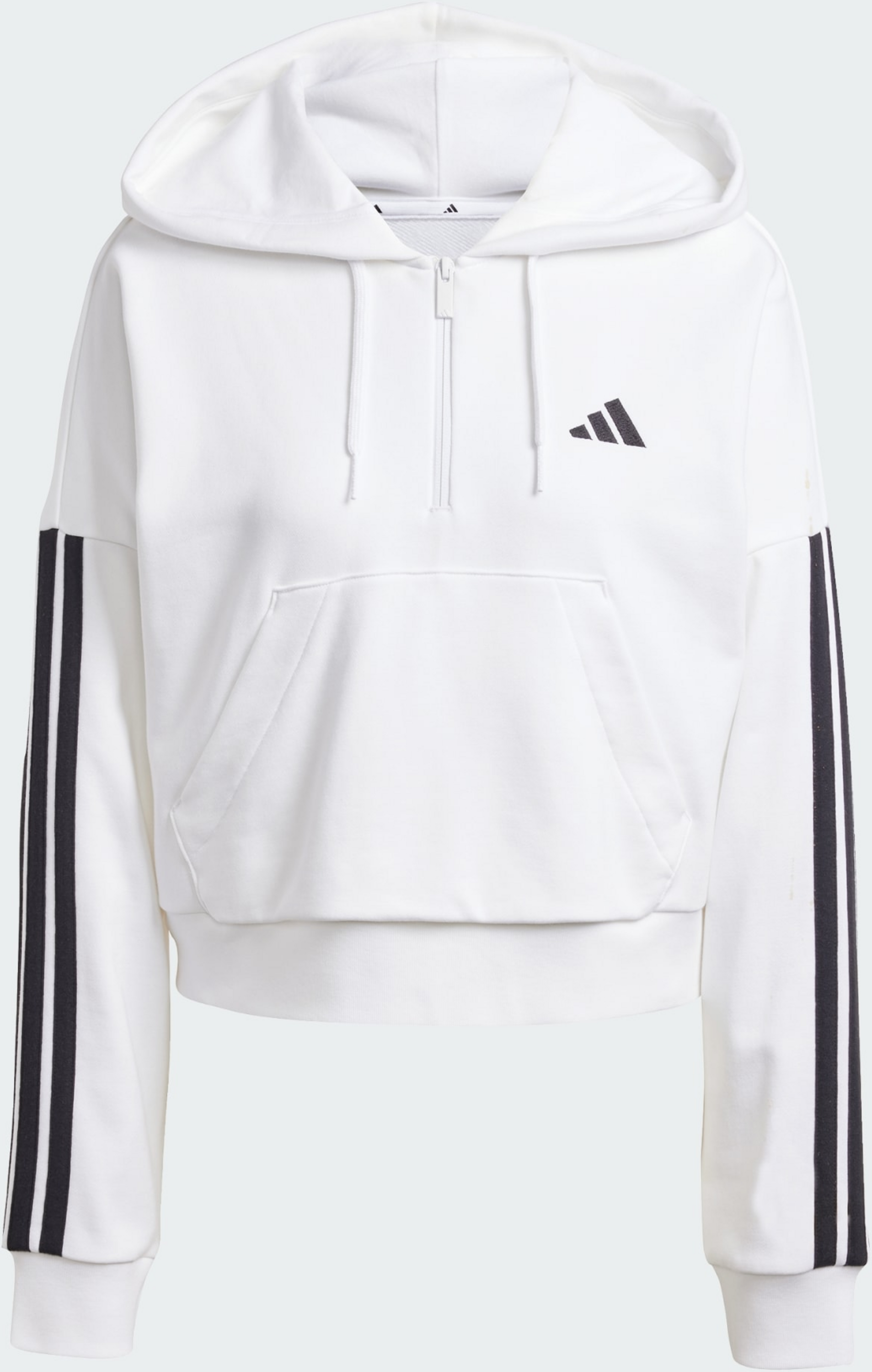 ADIDAS, Adidas Essentials 3-stripes French Terry Quarter-zip Hoodie