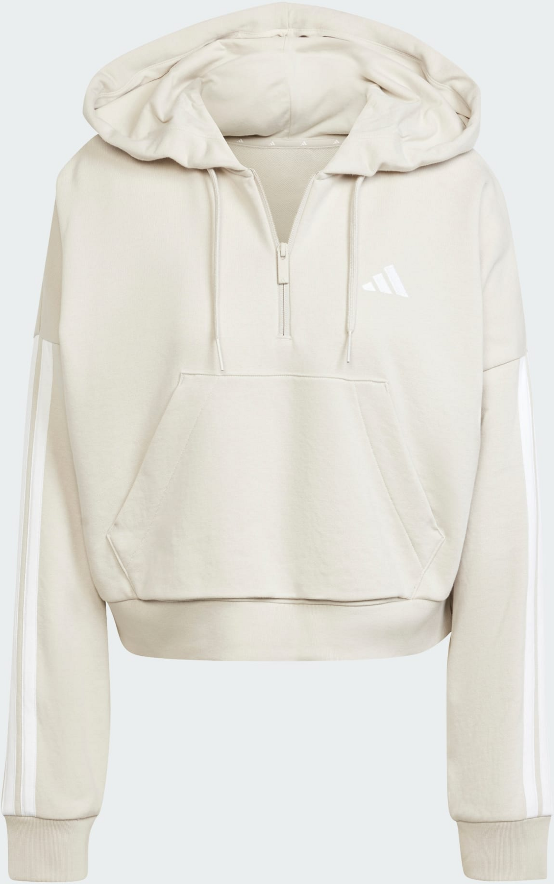 ADIDAS, Adidas Essentials 3-stripes French Terry Quarter-zip Hoodie