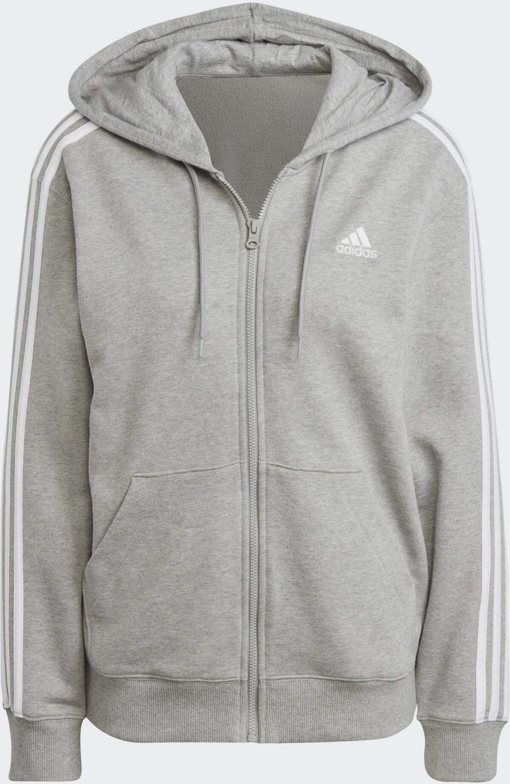 ADIDAS, Adidas Essentials 3-stripes French Terry Regular Full-zip Hoodie