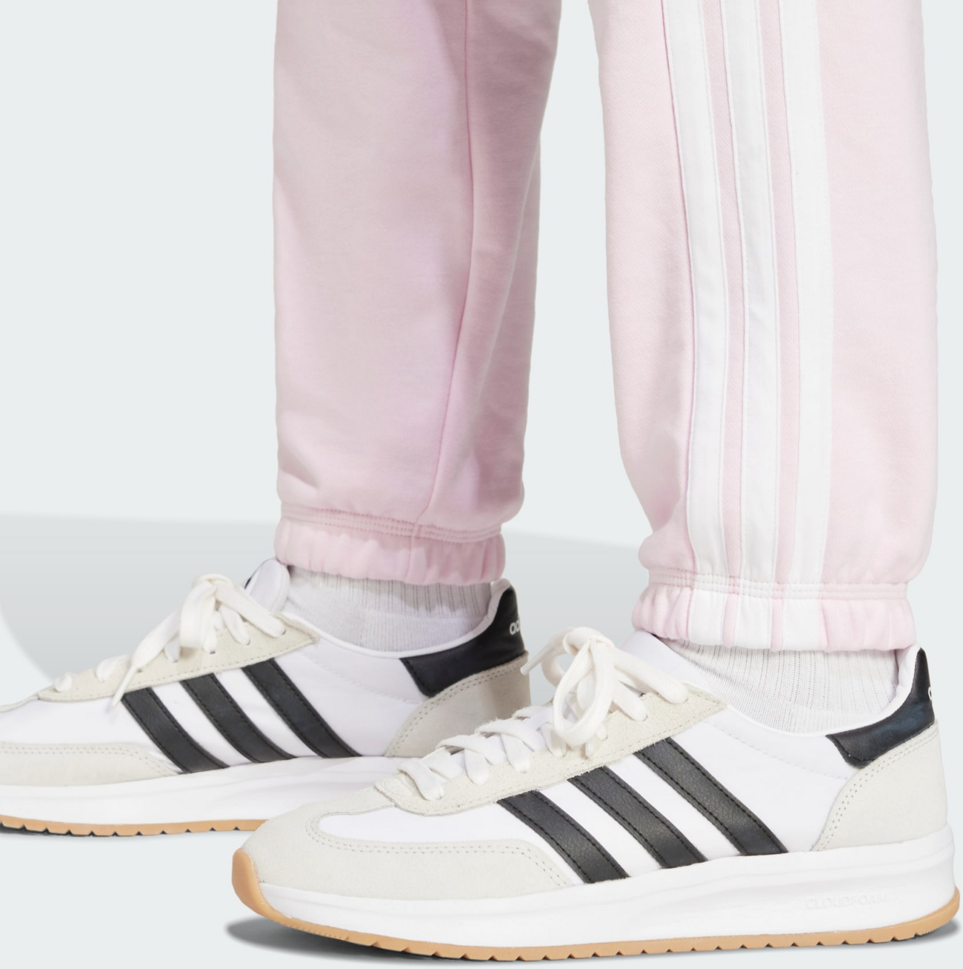 ADIDAS, Adidas Essentials 3-stripes French Terry-byxor Med Mudd
