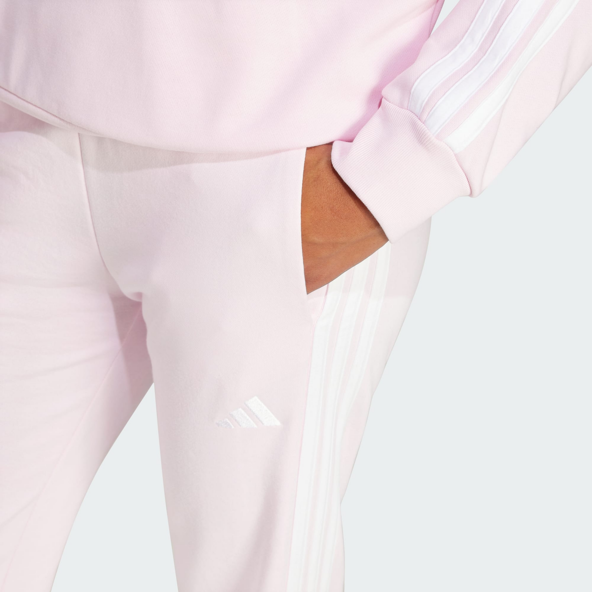 ADIDAS, Adidas Essentials 3-stripes French Terry-byxor Med Mudd