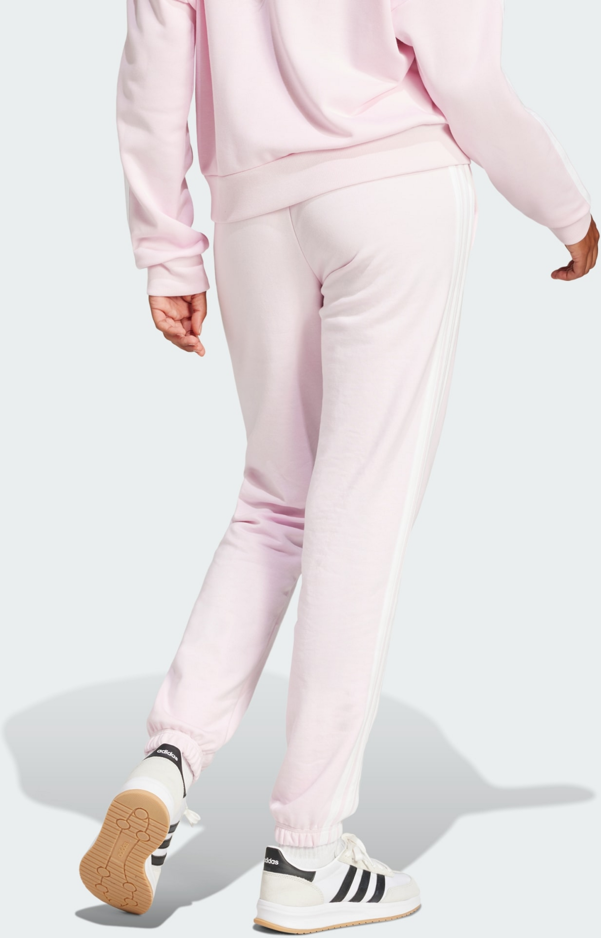 ADIDAS, Adidas Essentials 3-stripes French Terry-byxor Med Mudd