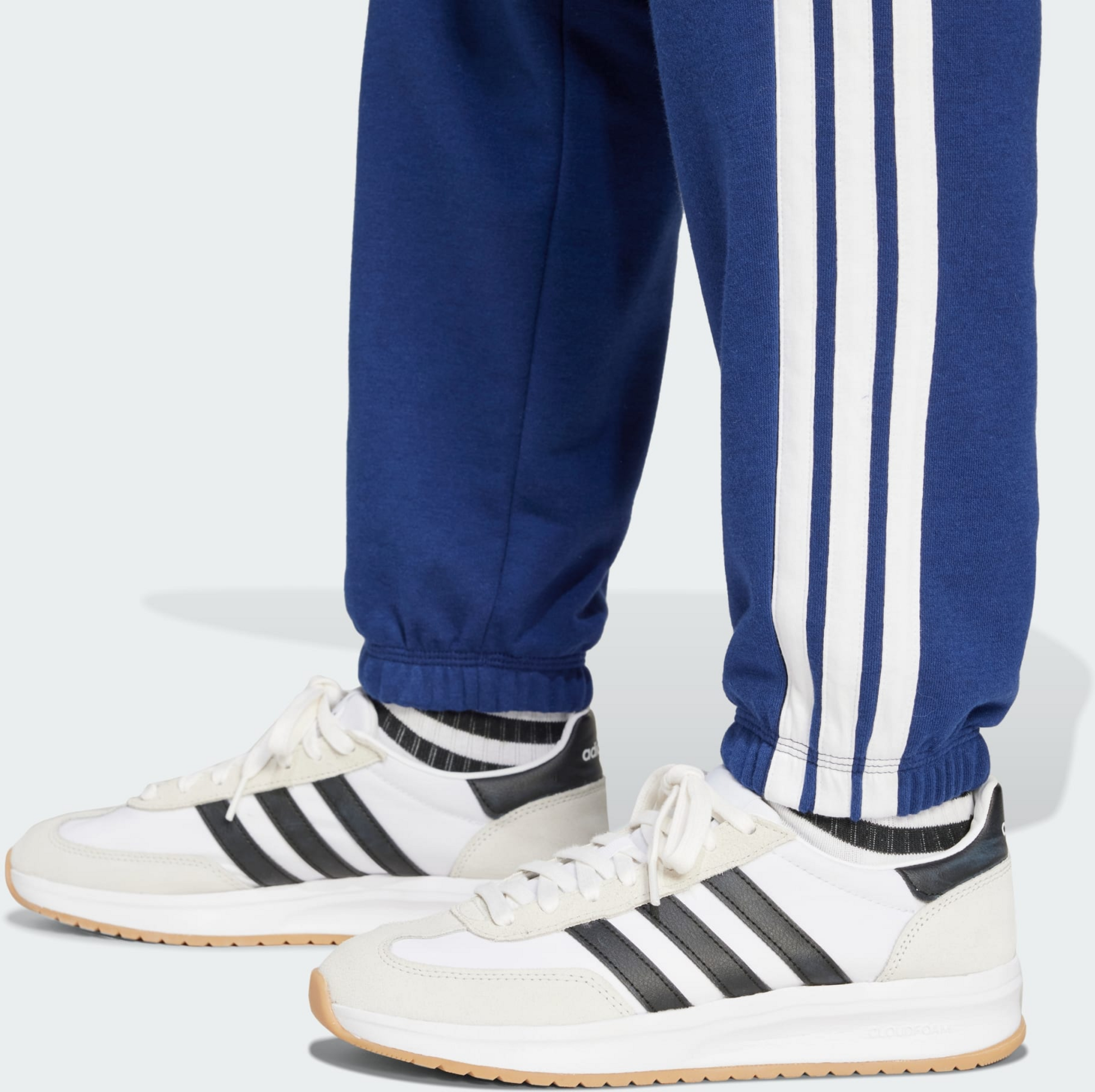 ADIDAS, Adidas Essentials 3-stripes French Terry-byxor Med Mudd