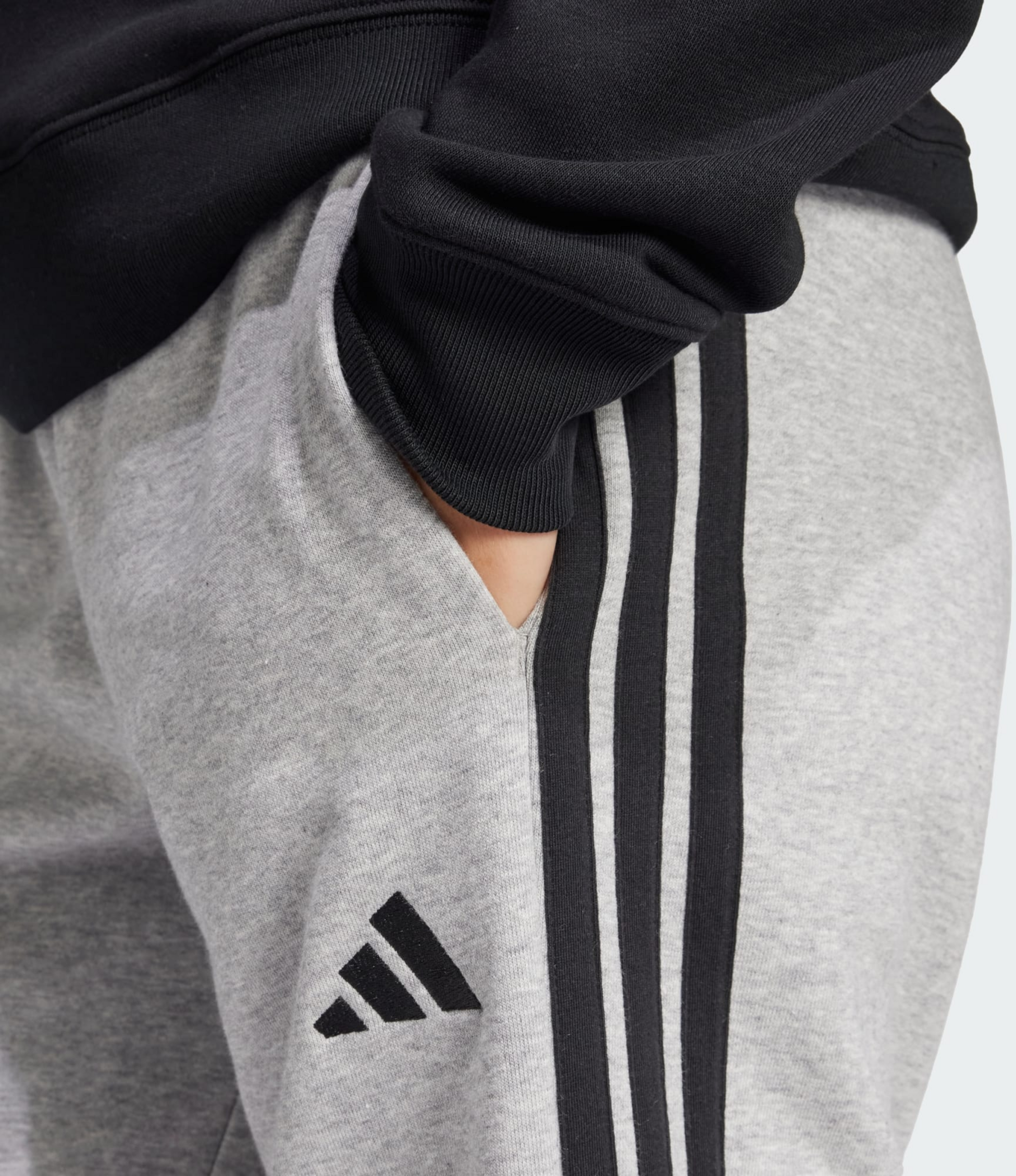 ADIDAS, Adidas Essentials 3-stripes French Terry-byxor Med Mudd