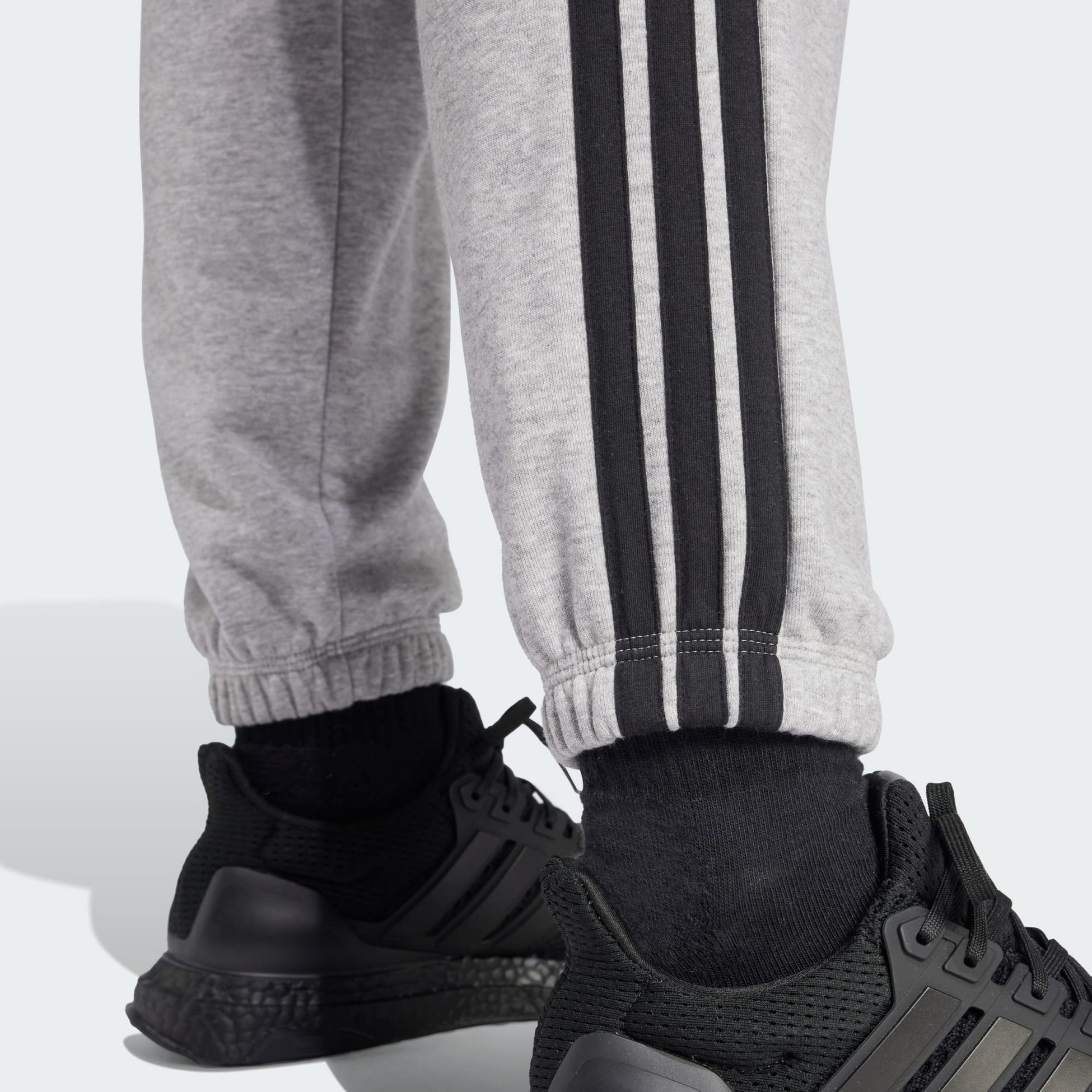 ADIDAS, Adidas Essentials 3-stripes French Terry-byxor Med Mudd