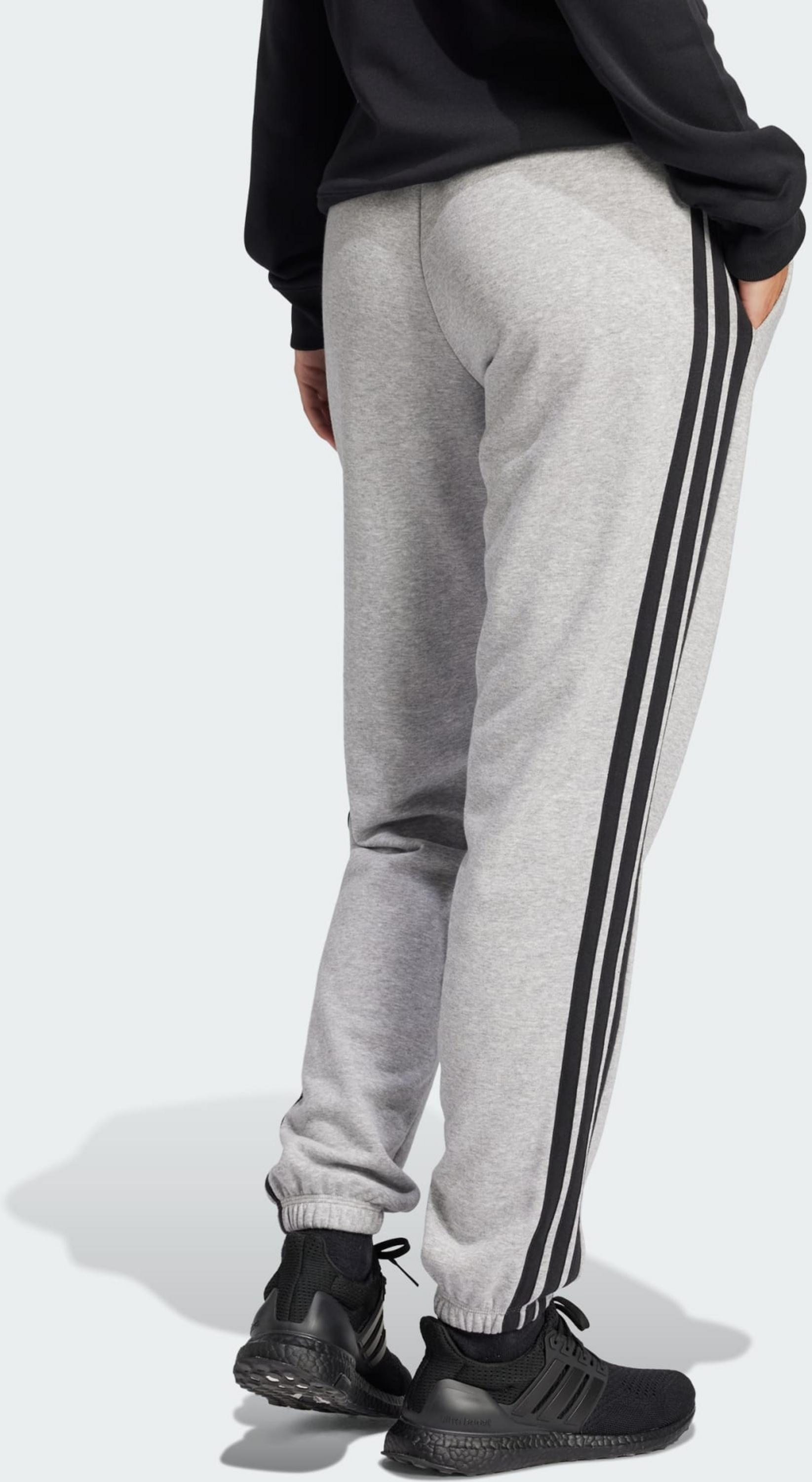 ADIDAS, Adidas Essentials 3-stripes French Terry-byxor Med Mudd