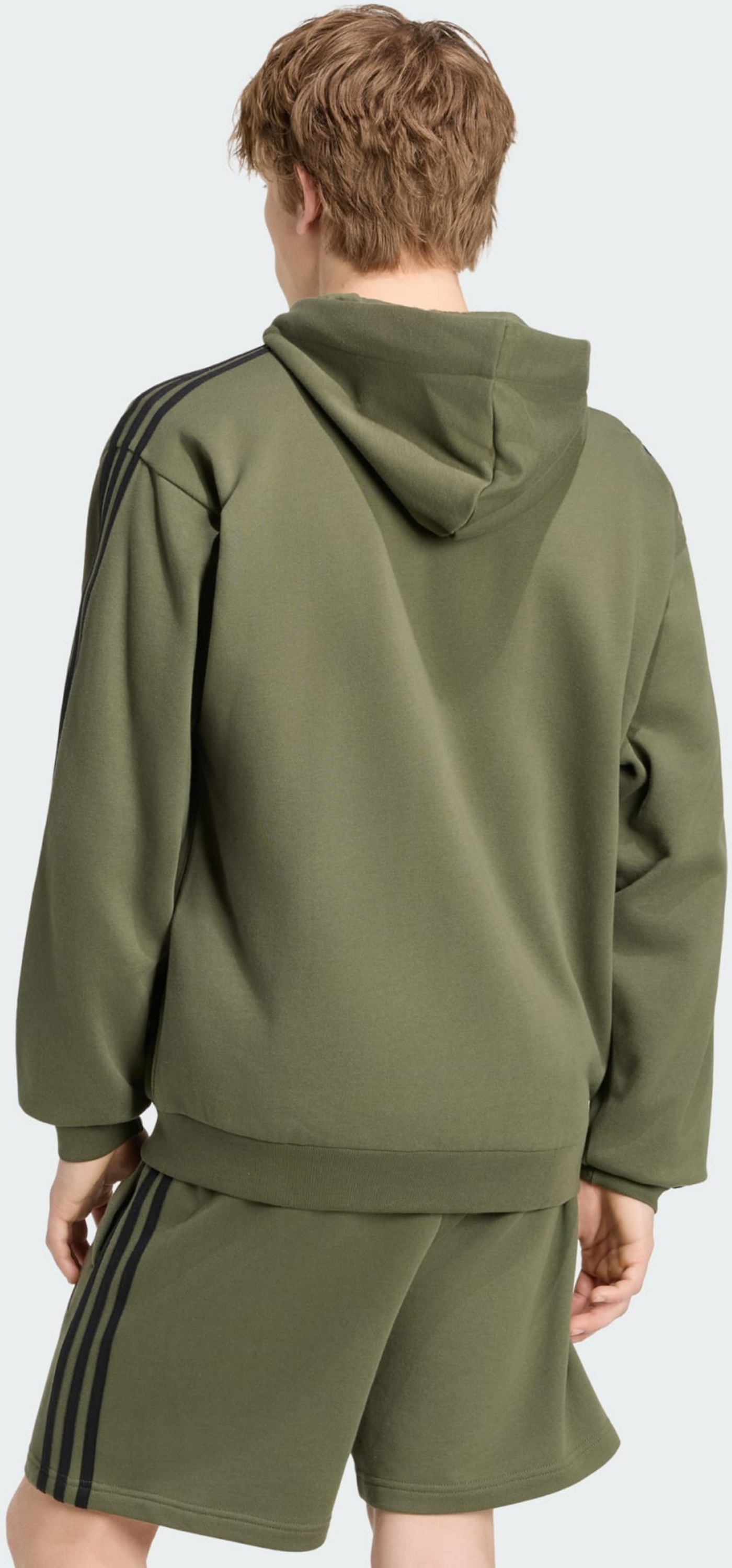 ADIDAS, Adidas Essentials 3-stripes Huvtr&ouml;ja Med Hel Dragkedja I Sweatshirttyg