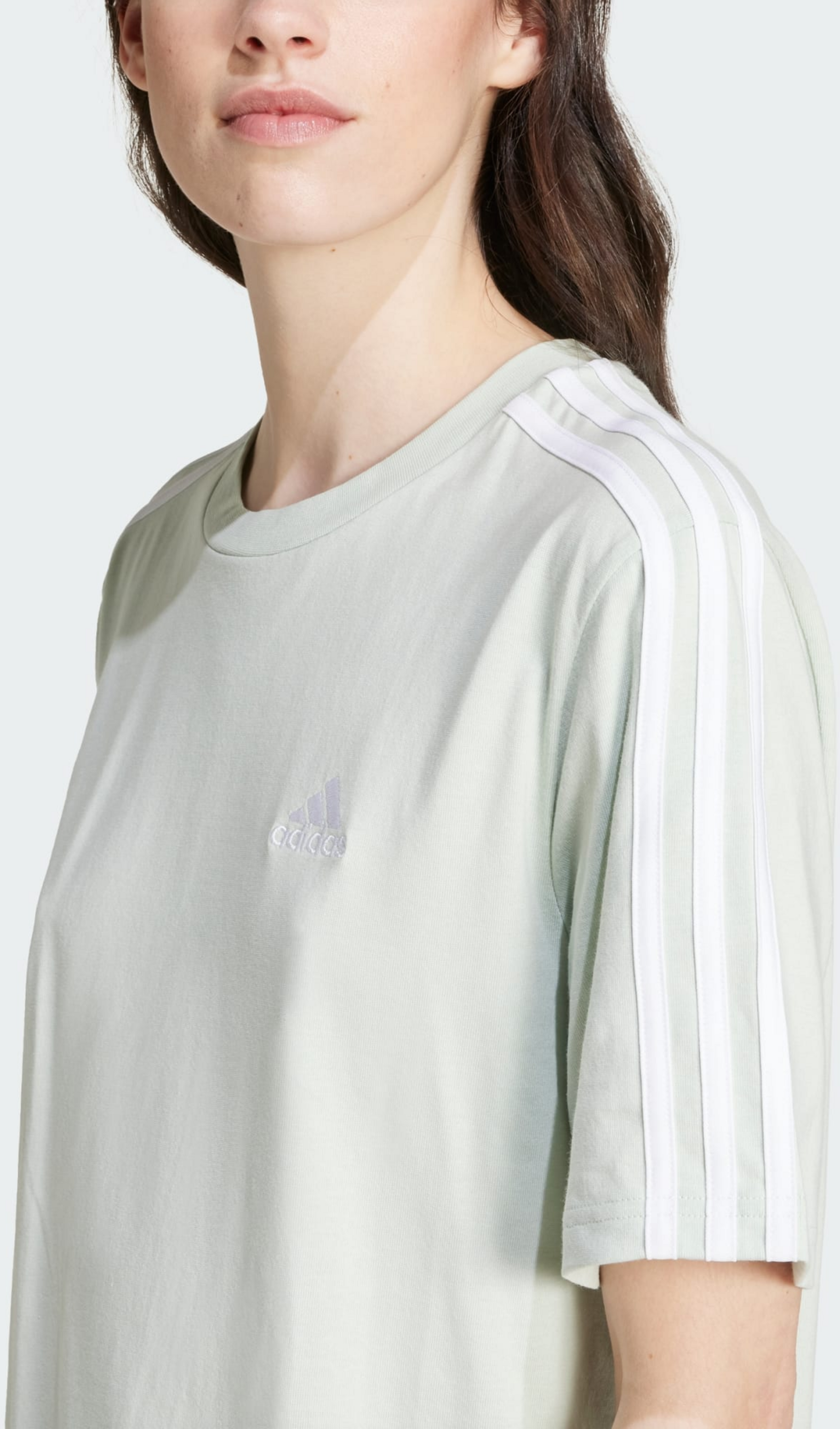 ADIDAS, Adidas Essentials 3-stripes Single Jersey Boyfriend Tee Dress