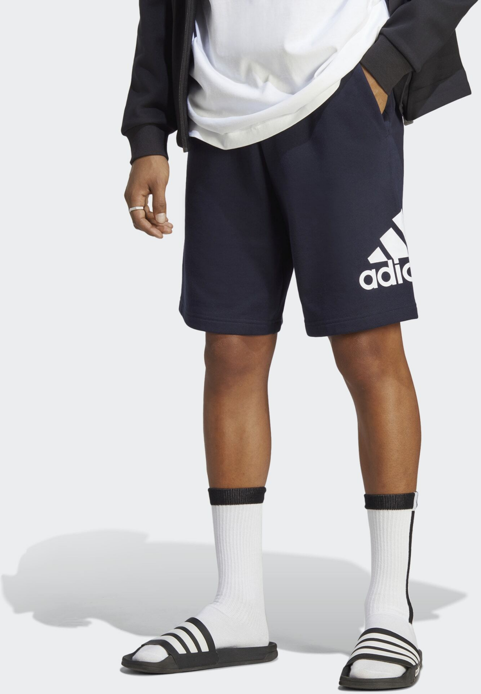 ADIDAS, Adidas Essentials Big Logo French Terry Shorts