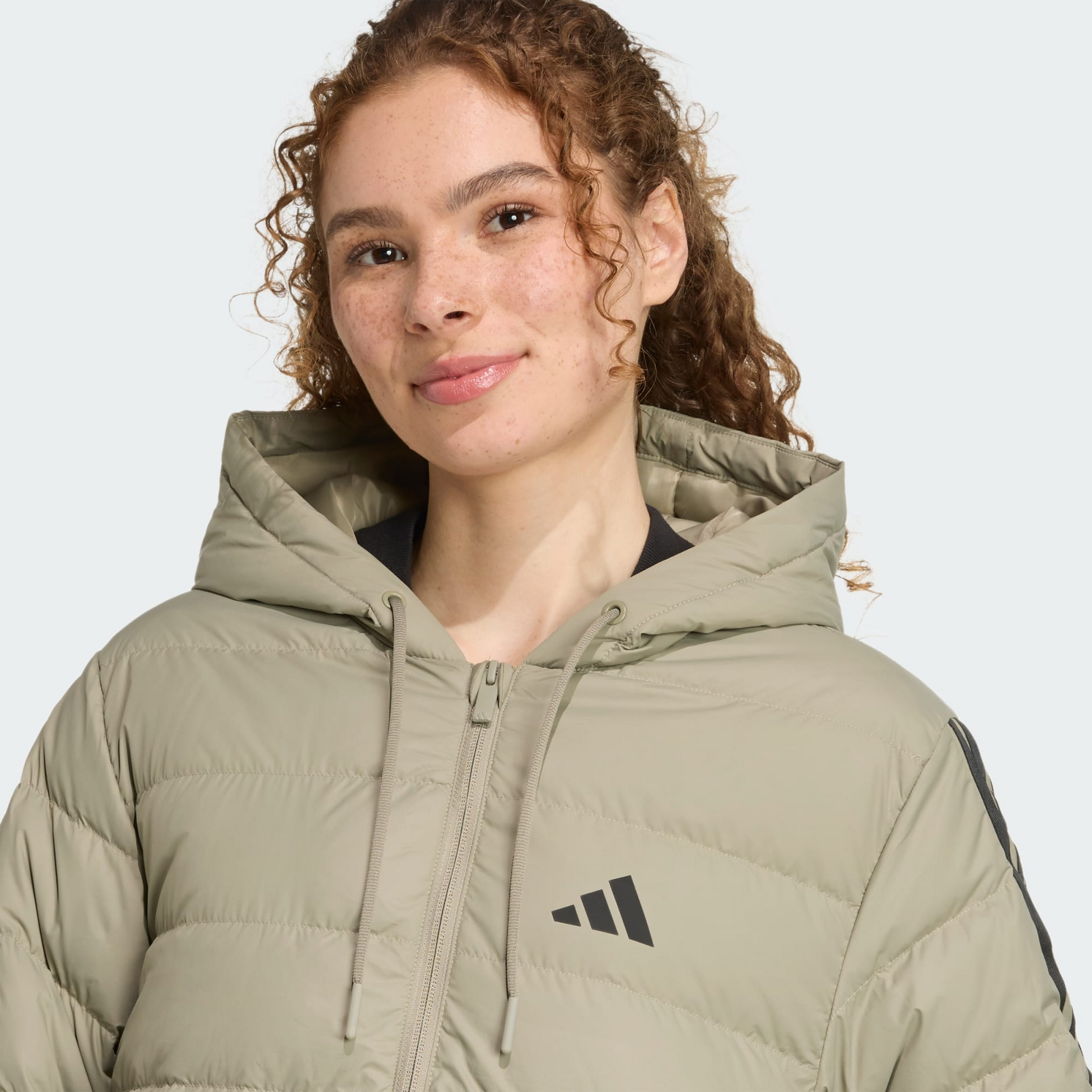 ADIDAS, Adidas Essentials Climawarm 3-stripes Lätt Dunparkas Med Huva