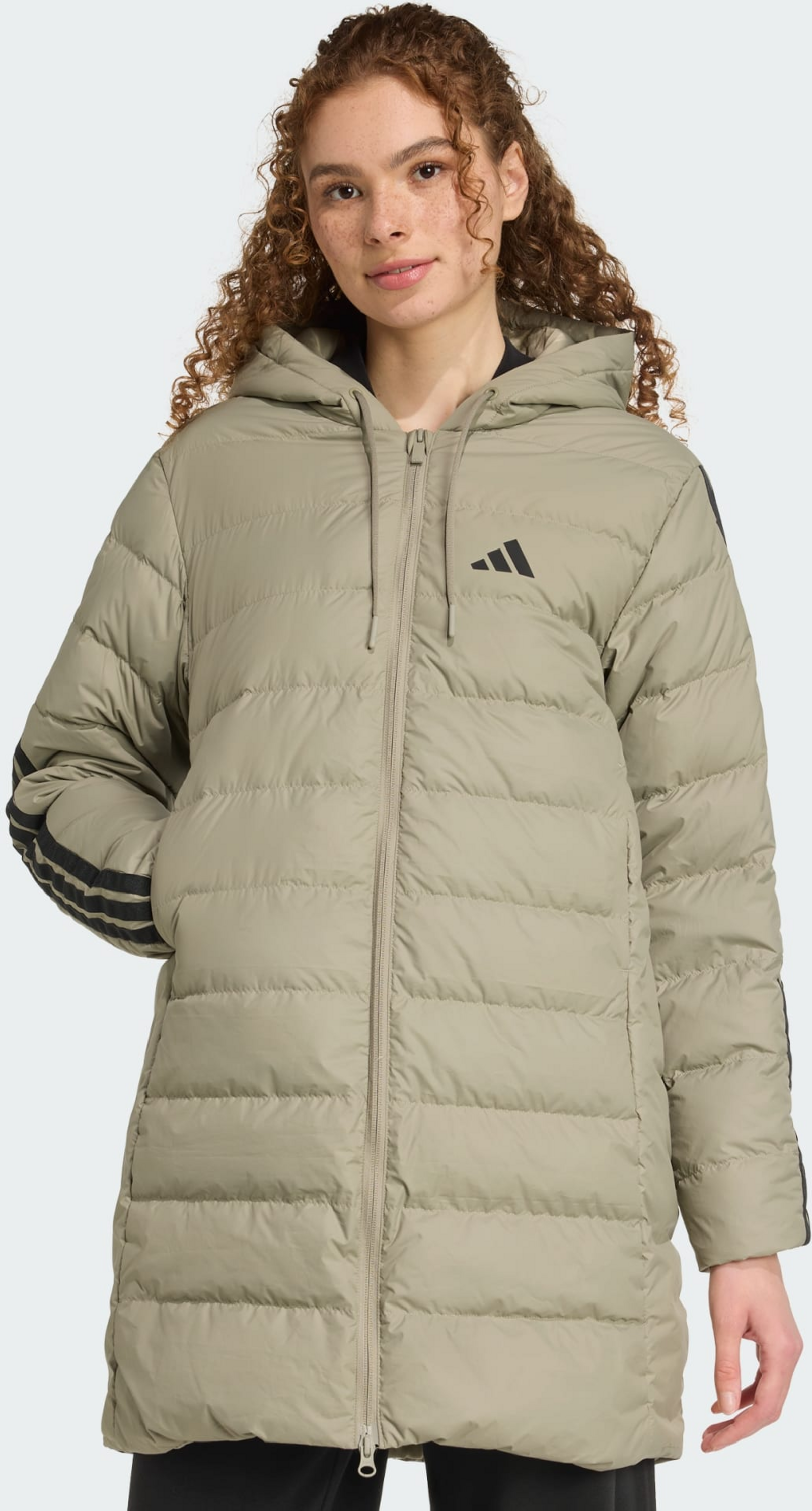 ADIDAS, Adidas Essentials Climawarm 3-stripes Lätt Dunparkas Med Huva