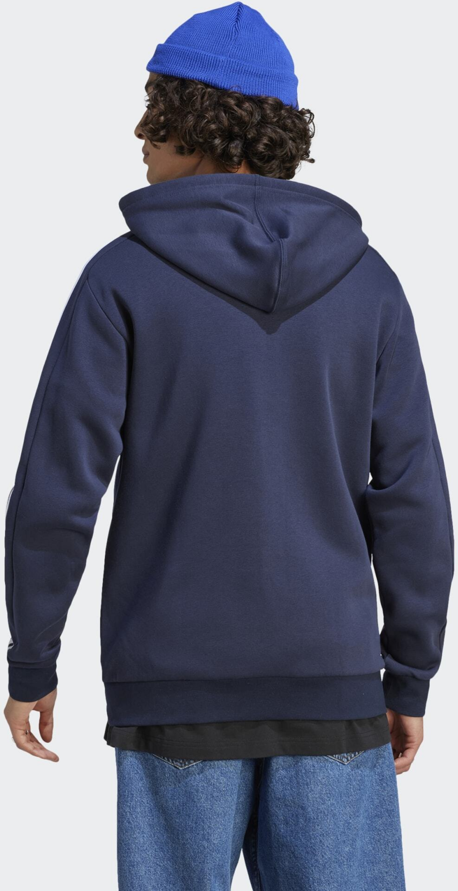 ADIDAS, Adidas Essentials Fleece 3-stripes Full-zip Hoodie