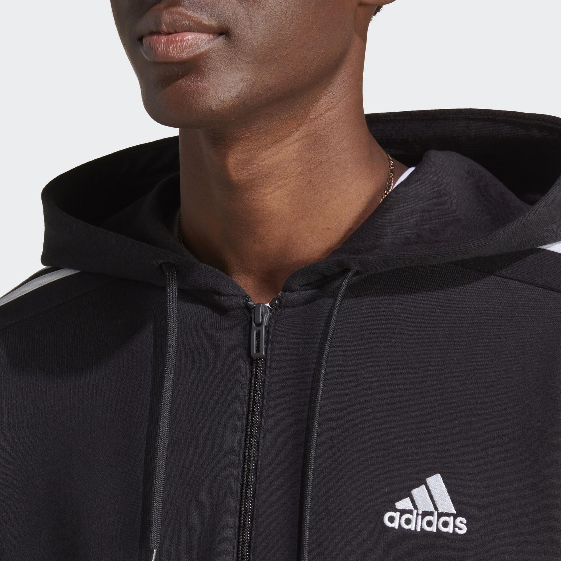 ADIDAS, Adidas Essentials French Terry 3-stripes Full-zip Hoodie