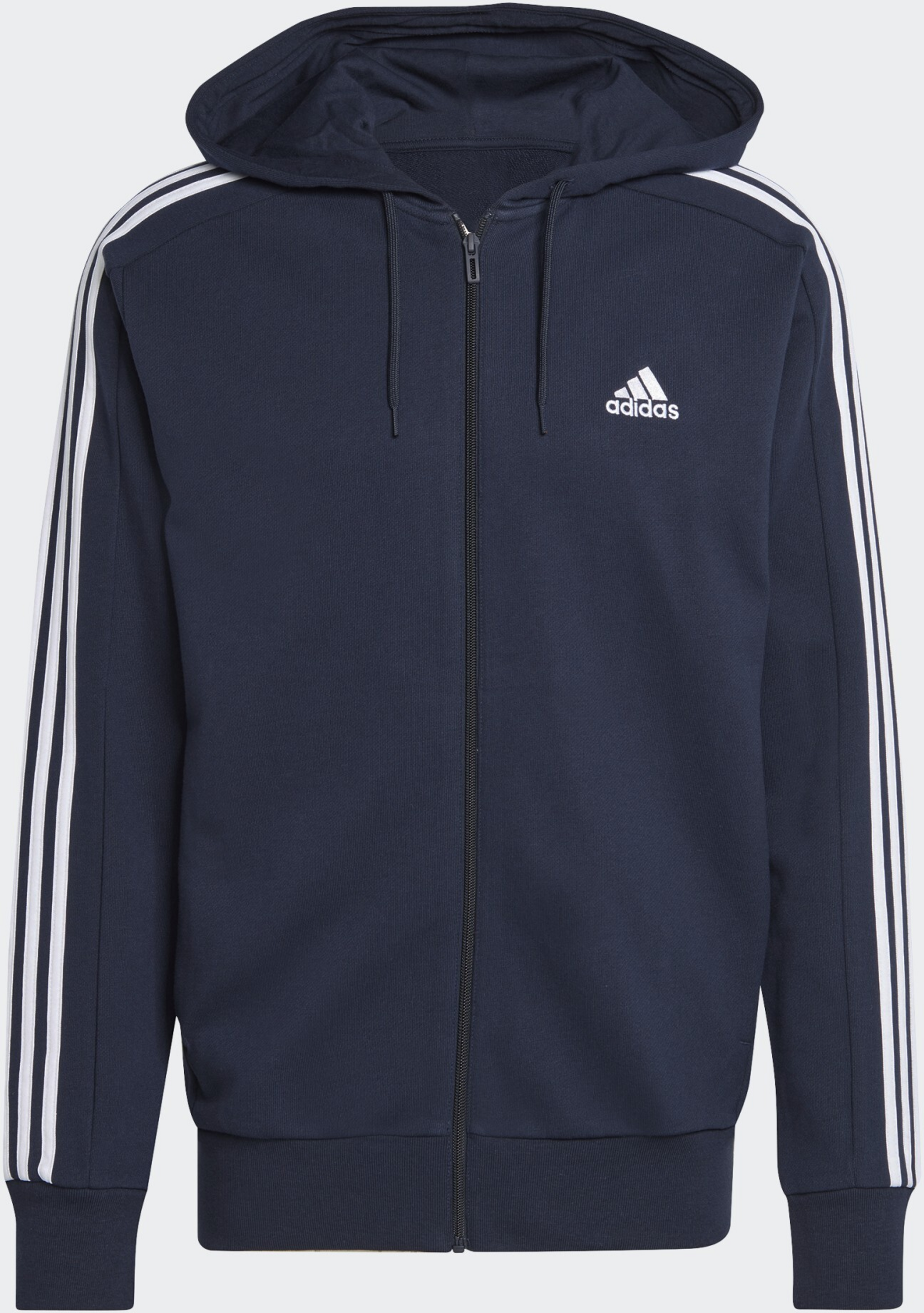 ADIDAS, Adidas Essentials French Terry 3-stripes Full-zip Hoodie