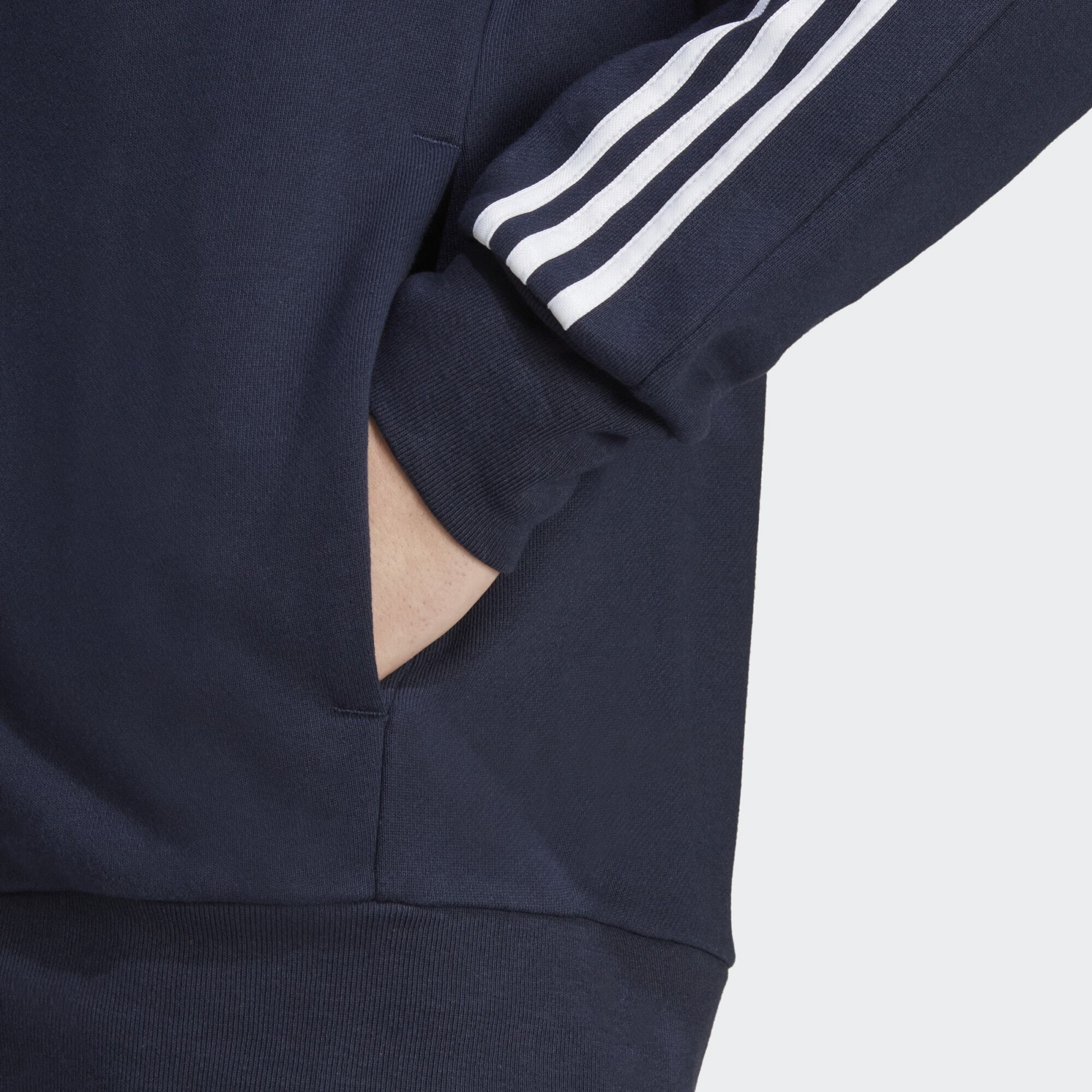 ADIDAS, Adidas Essentials French Terry 3-stripes Full-zip Hoodie