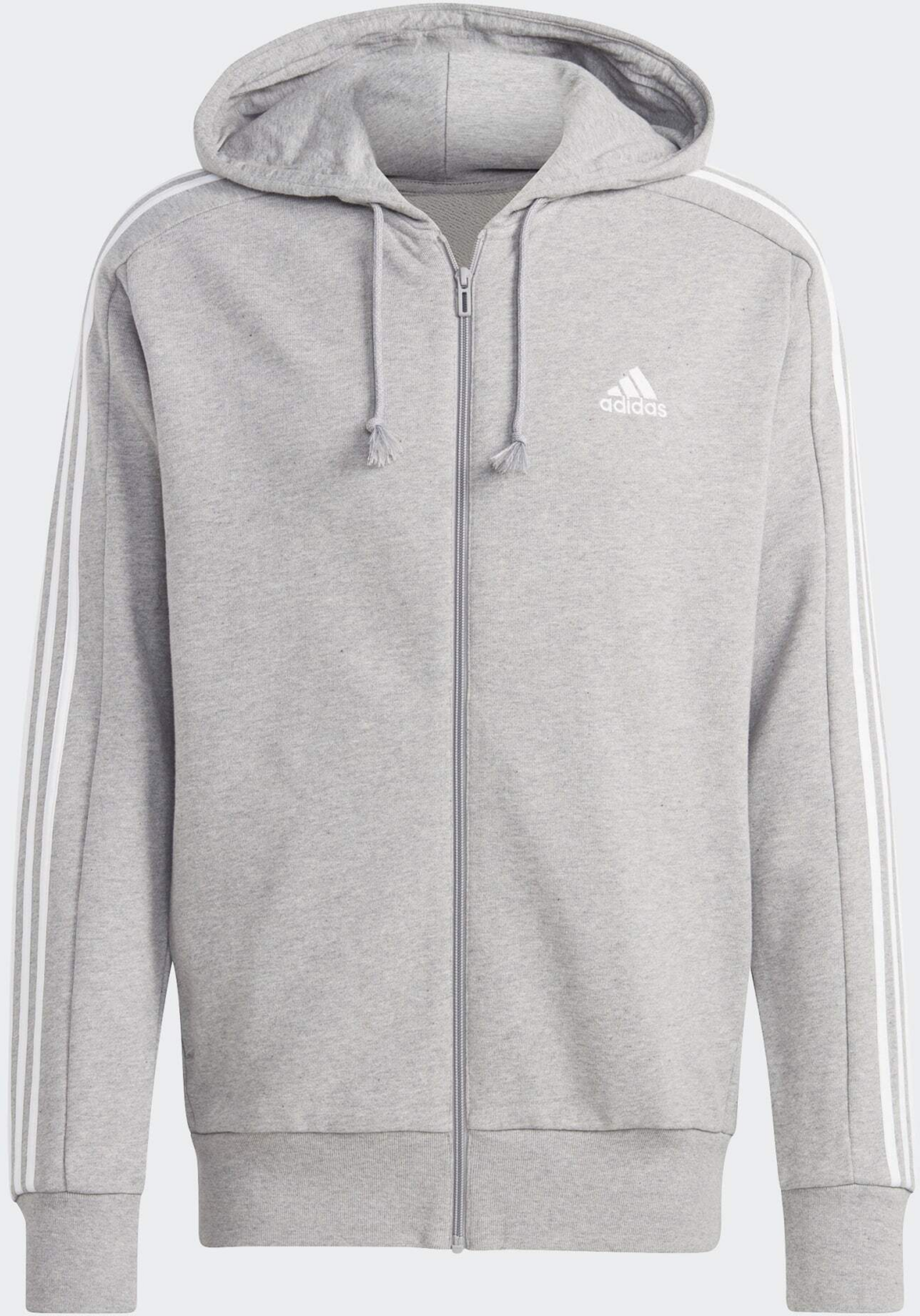 ADIDAS, Adidas Essentials French Terry 3-stripes Full-zip Hoodie