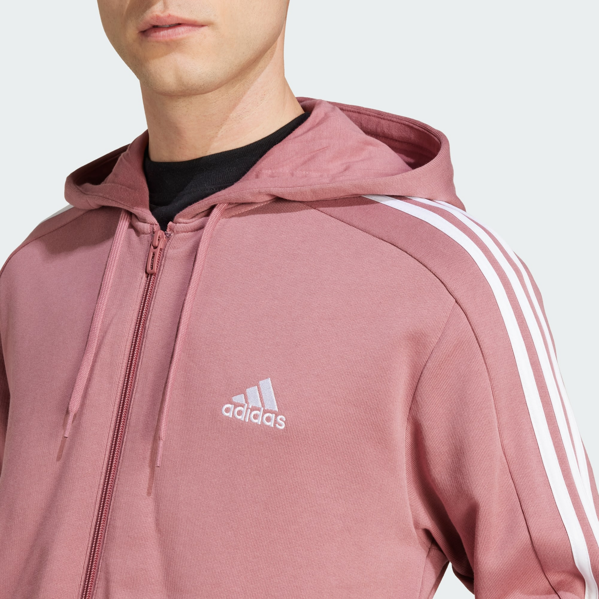 ADIDAS, Adidas Essentials French Terry 3-stripes Full-zip Hoodie