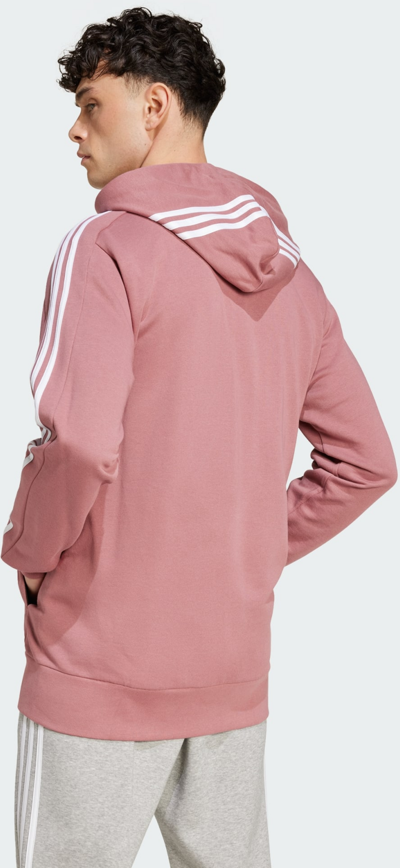 ADIDAS, Adidas Essentials French Terry 3-stripes Full-zip Hoodie