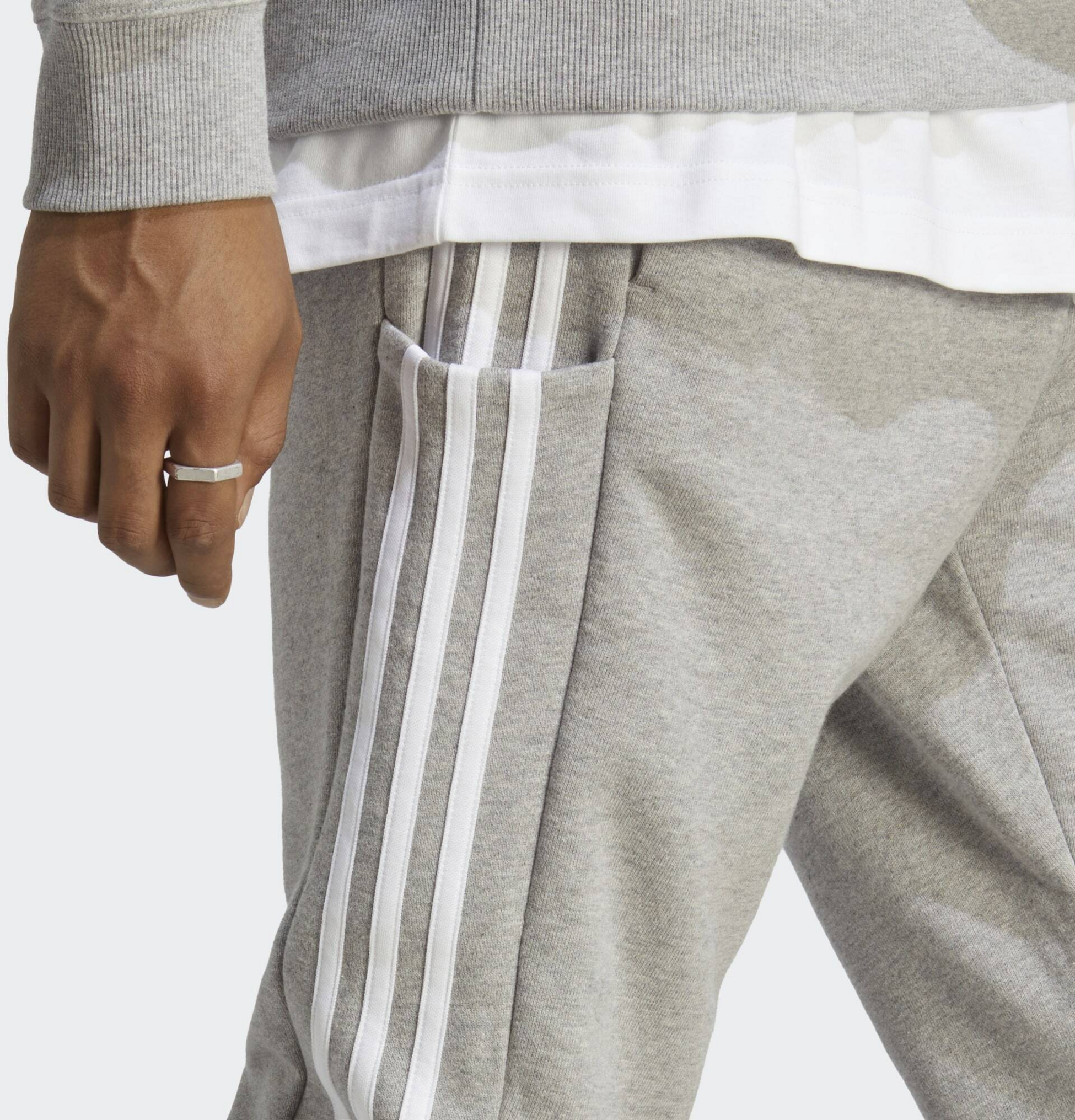 ADIDAS, Adidas Essentials French Terry Tapered Cuff 3-stripes Pants