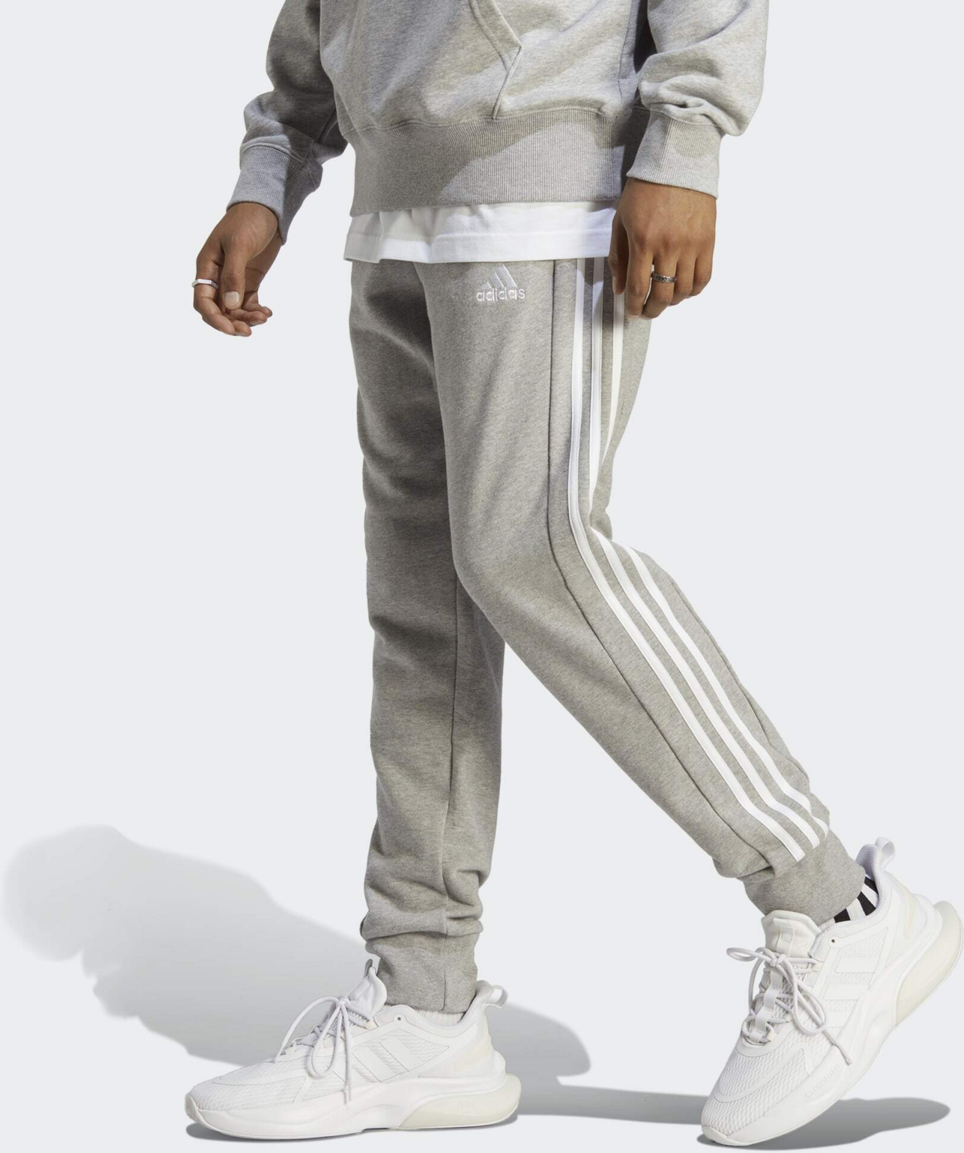 ADIDAS, Adidas Essentials French Terry Tapered Cuff 3-stripes Pants