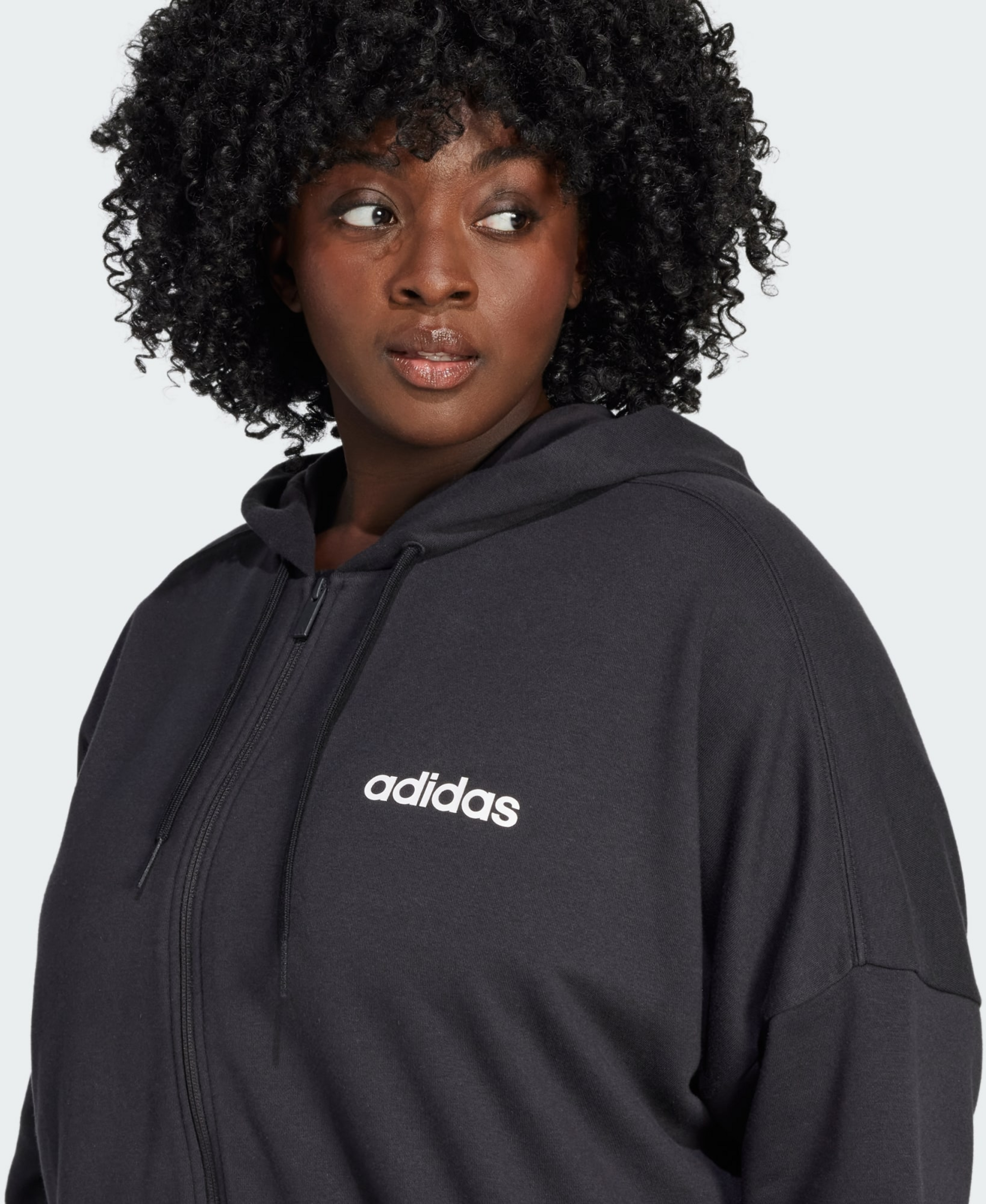 ADIDAS, Adidas Essentials Linear Full-zip French Terry Hoodie