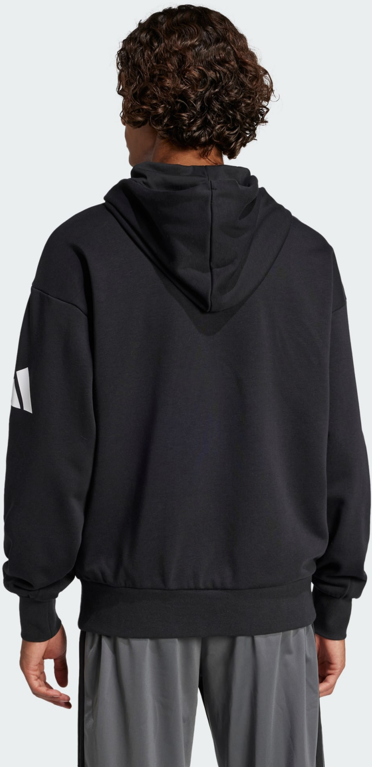 ADIDAS, Adidas Essentials Loose-fit 3 Bar Logo French Terry Hoodie