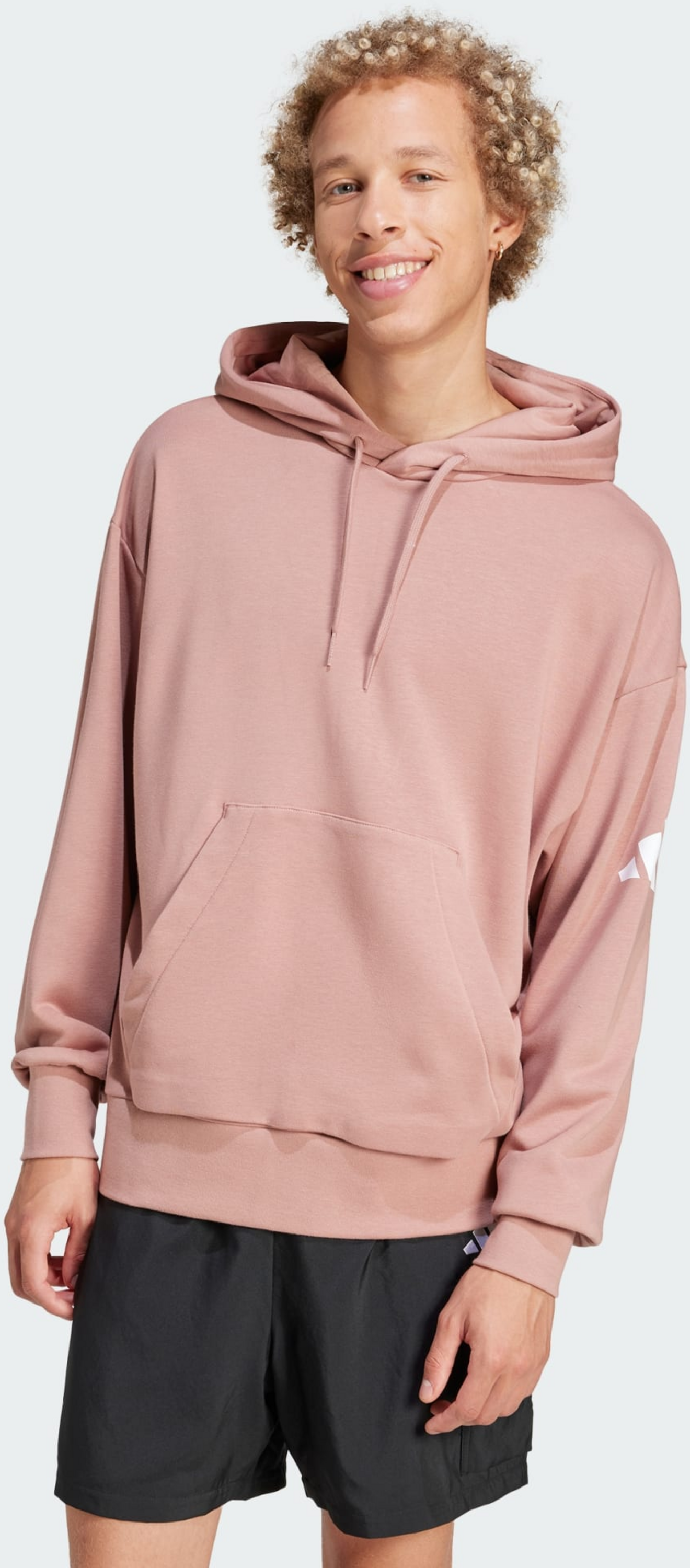 ADIDAS, Adidas Essentials Loose-fit 3 Bar Logo French Terry Hoodie