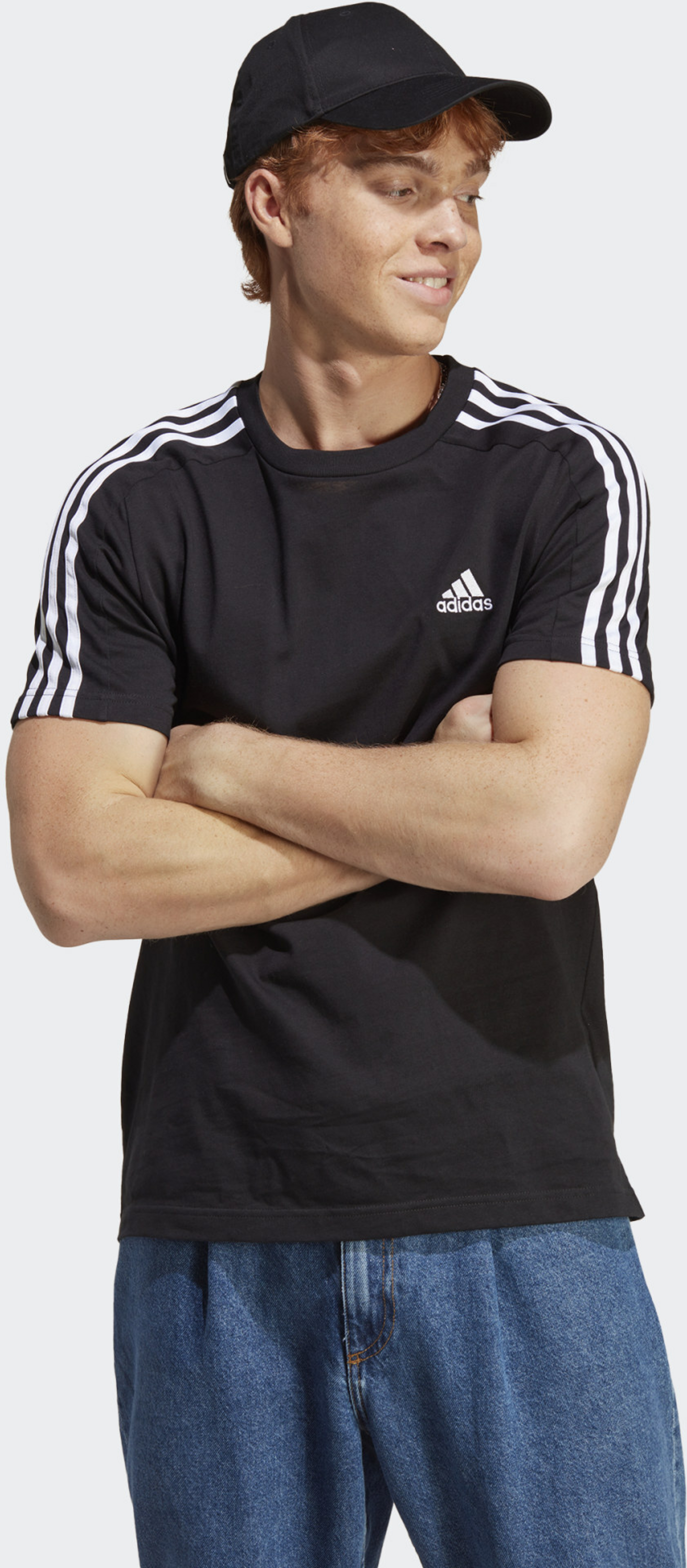 ADIDAS, Adidas Essentials Single Jersey 3-stripes Tee