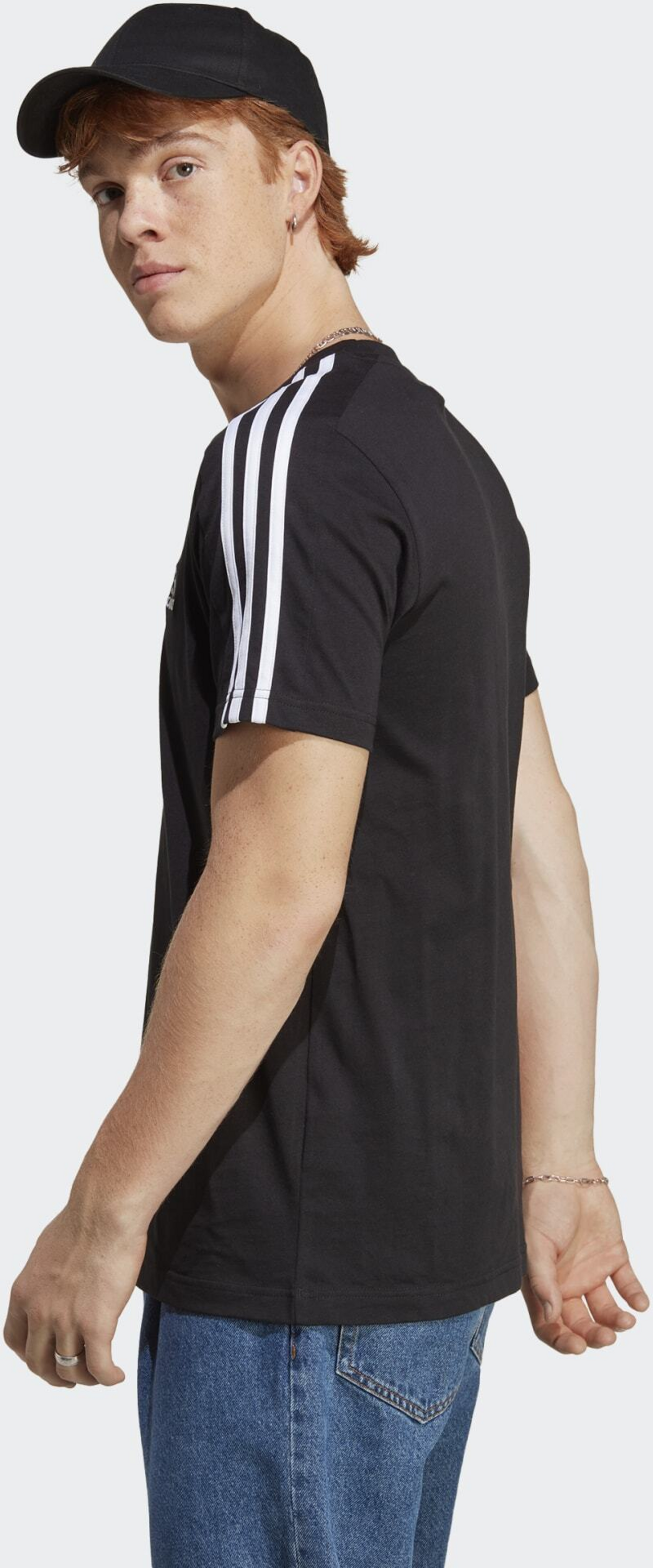 ADIDAS, Adidas Essentials Single Jersey 3-stripes Tee