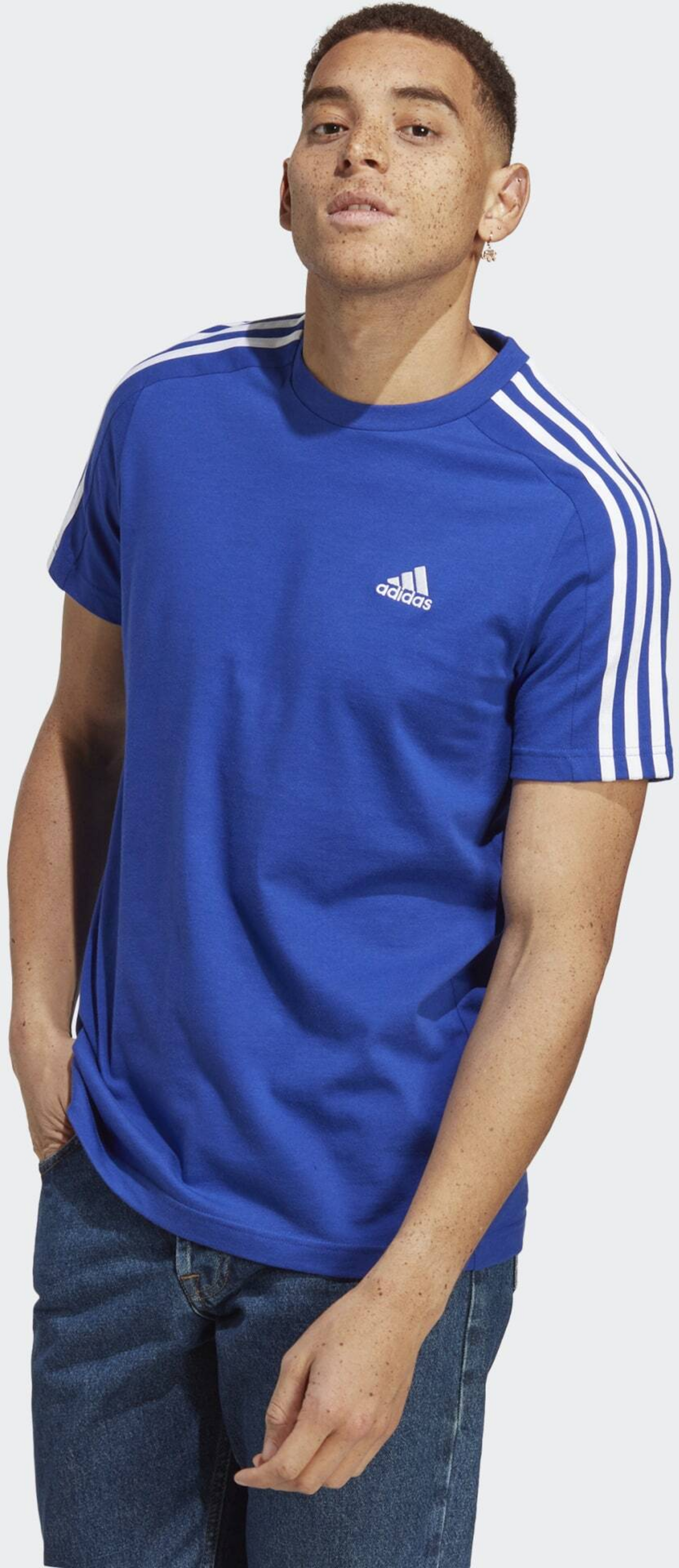 ADIDAS, Adidas Essentials Single Jersey 3-stripes Tee