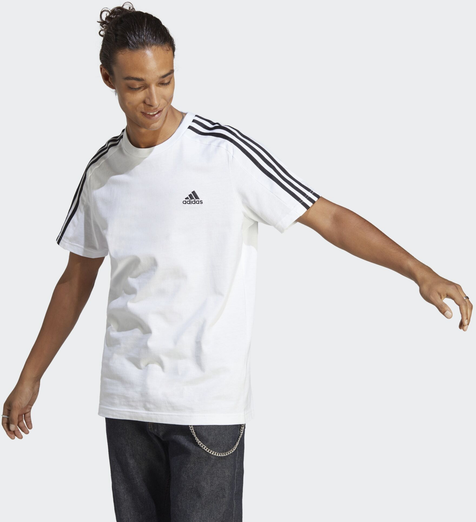 ADIDAS, Adidas Essentials Single Jersey 3-stripes Tee