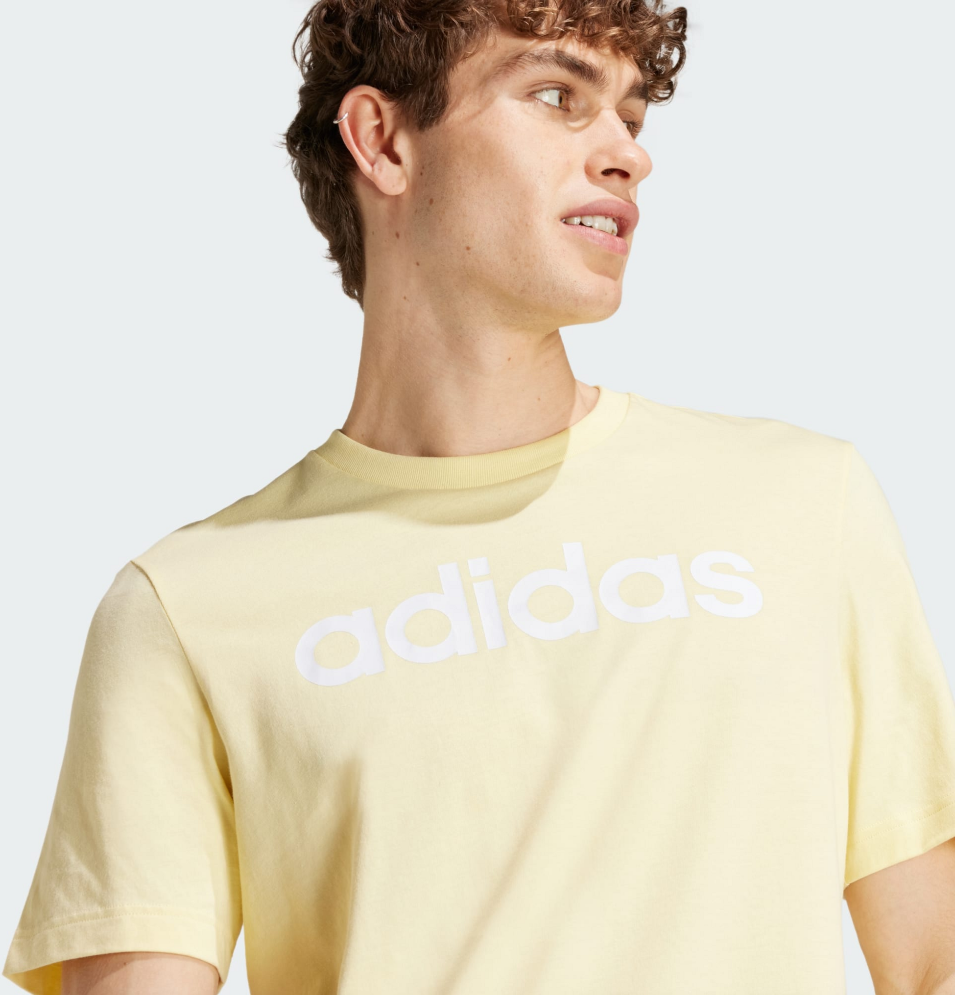 ADIDAS, Adidas Essentials Single Jersey Linear Embroidered Logo Tee