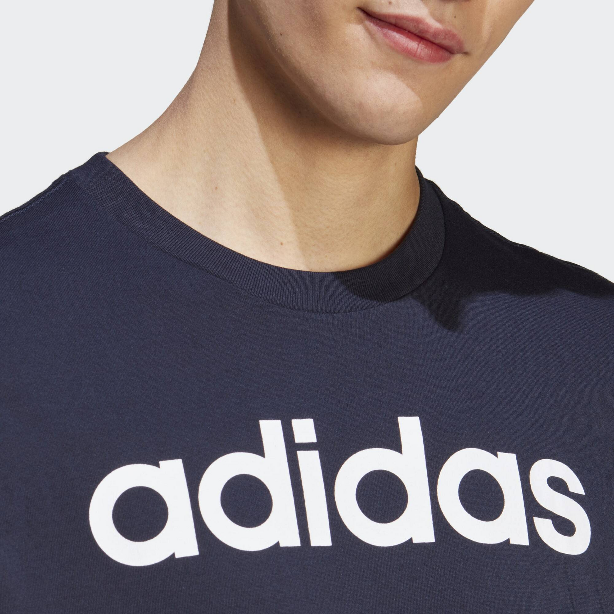 ADIDAS, Adidas Essentials Single Jersey Linear Embroidered Logo Tee