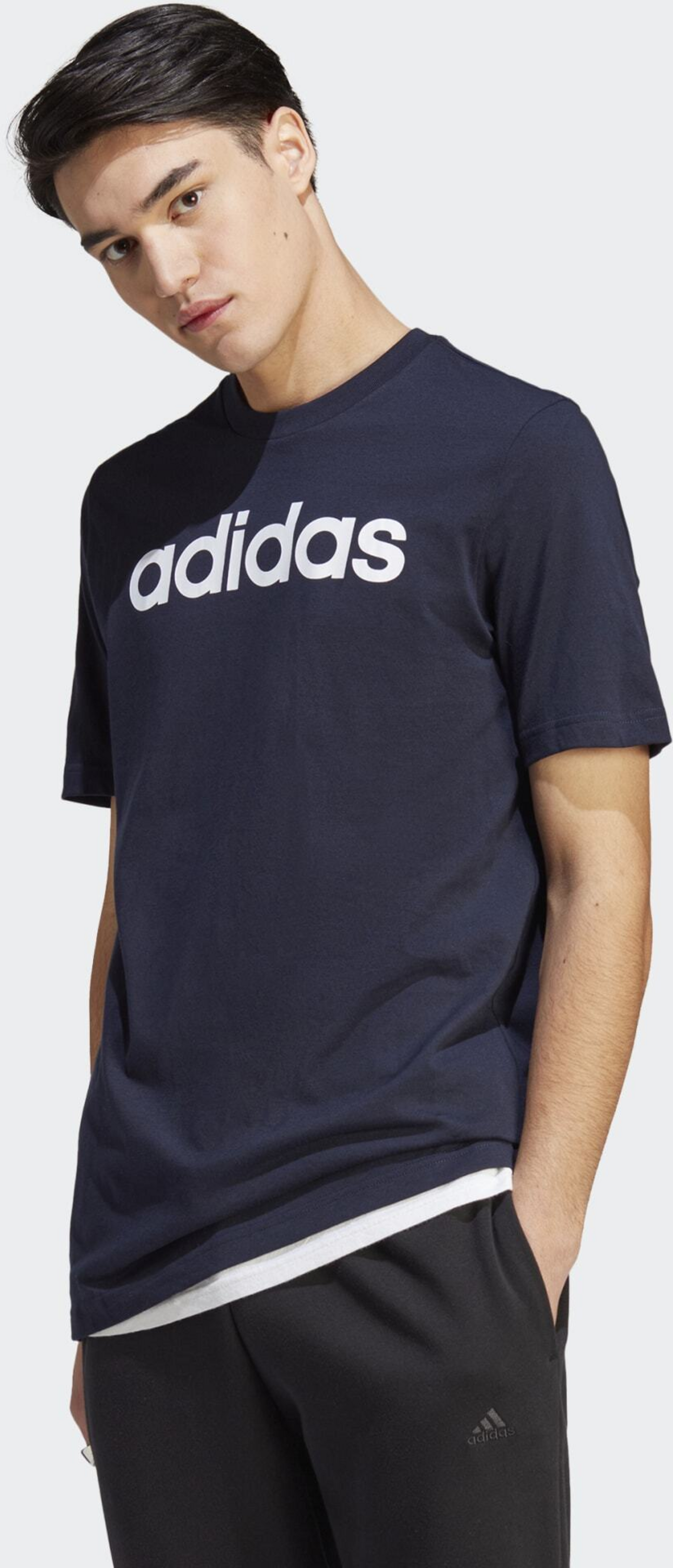 ADIDAS, Adidas Essentials Single Jersey Linear Embroidered Logo Tee