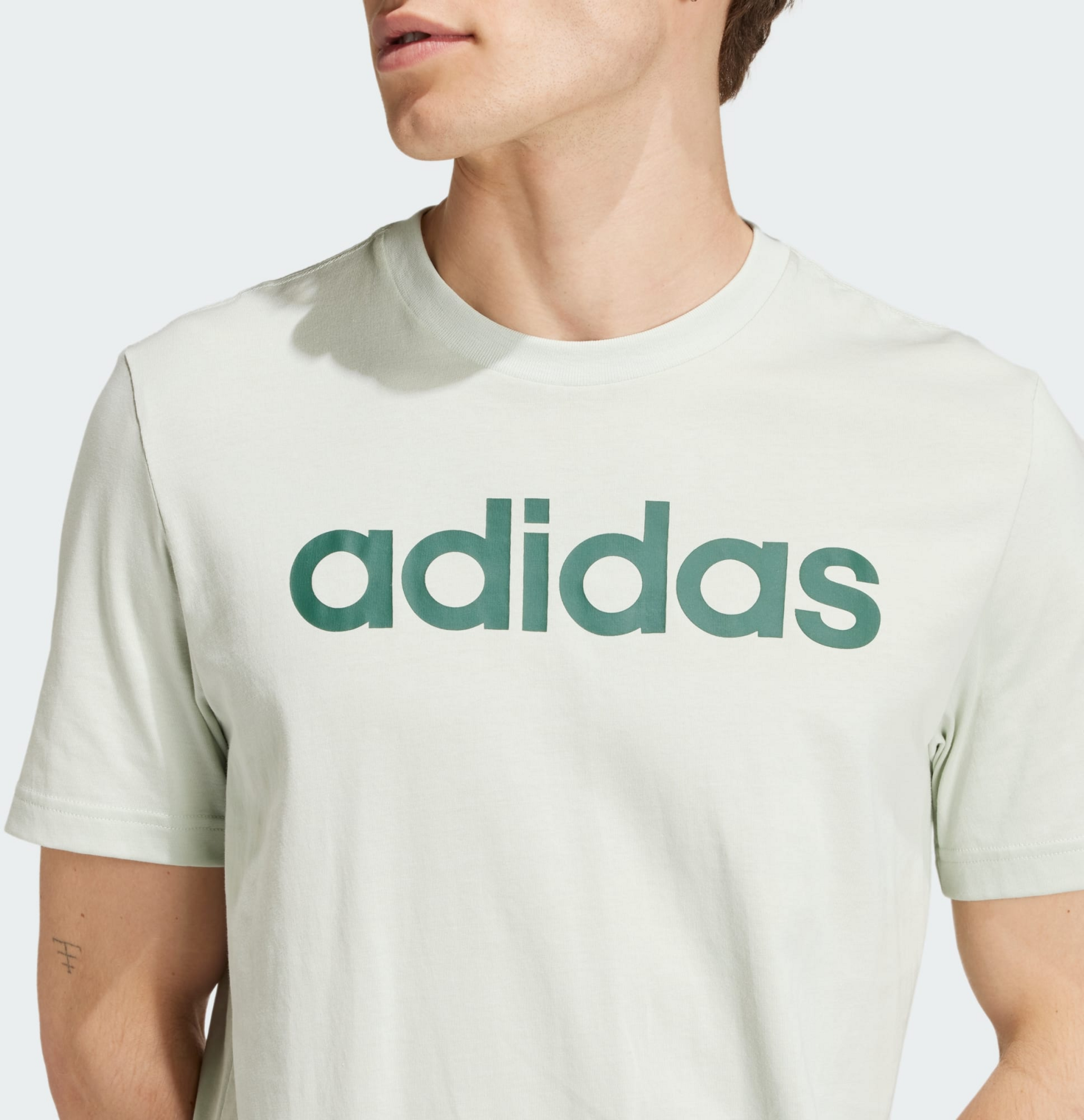 ADIDAS, Adidas Essentials Single Jersey Linear Embroidered Logo Tee