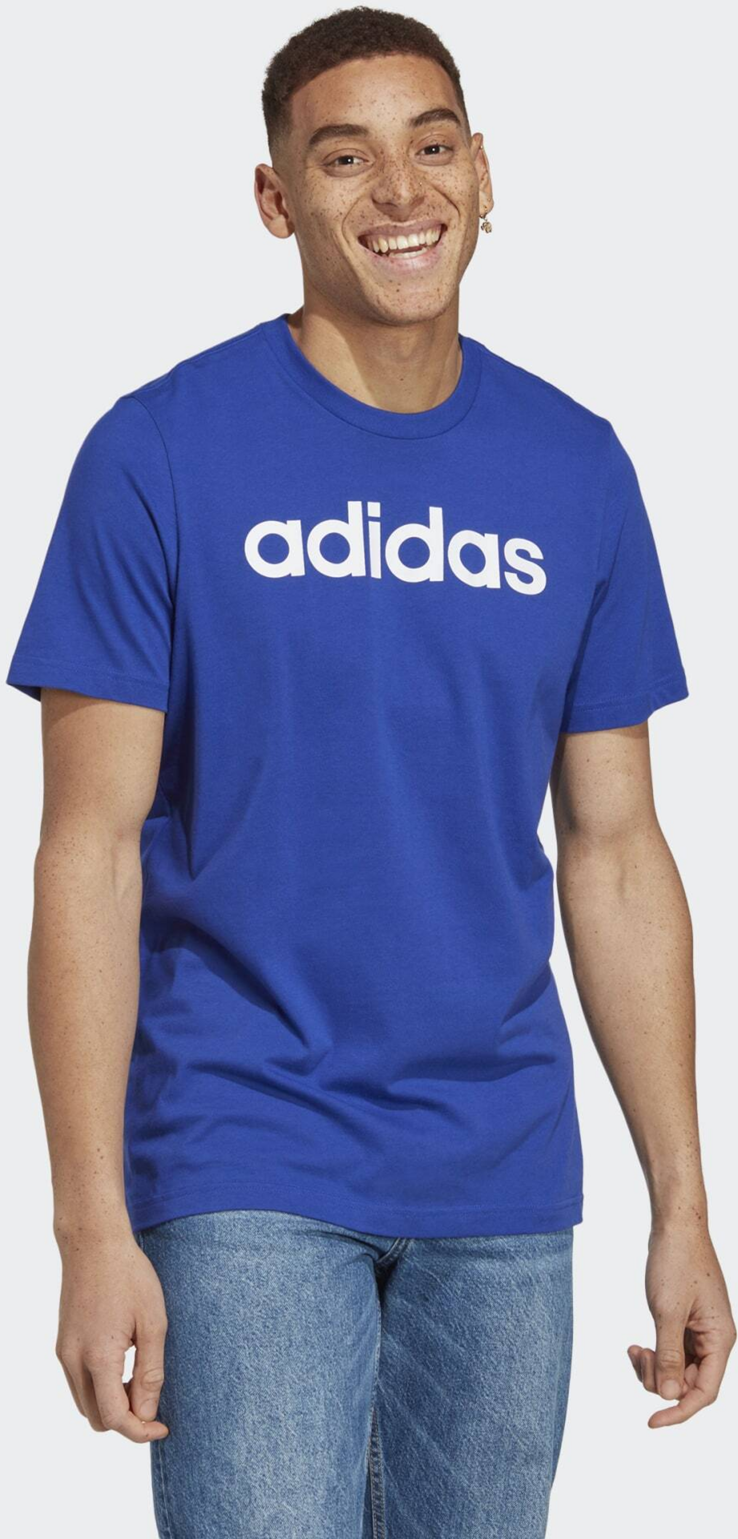 ADIDAS, Adidas Essentials Single Jersey Linear Embroidered Logo Tee