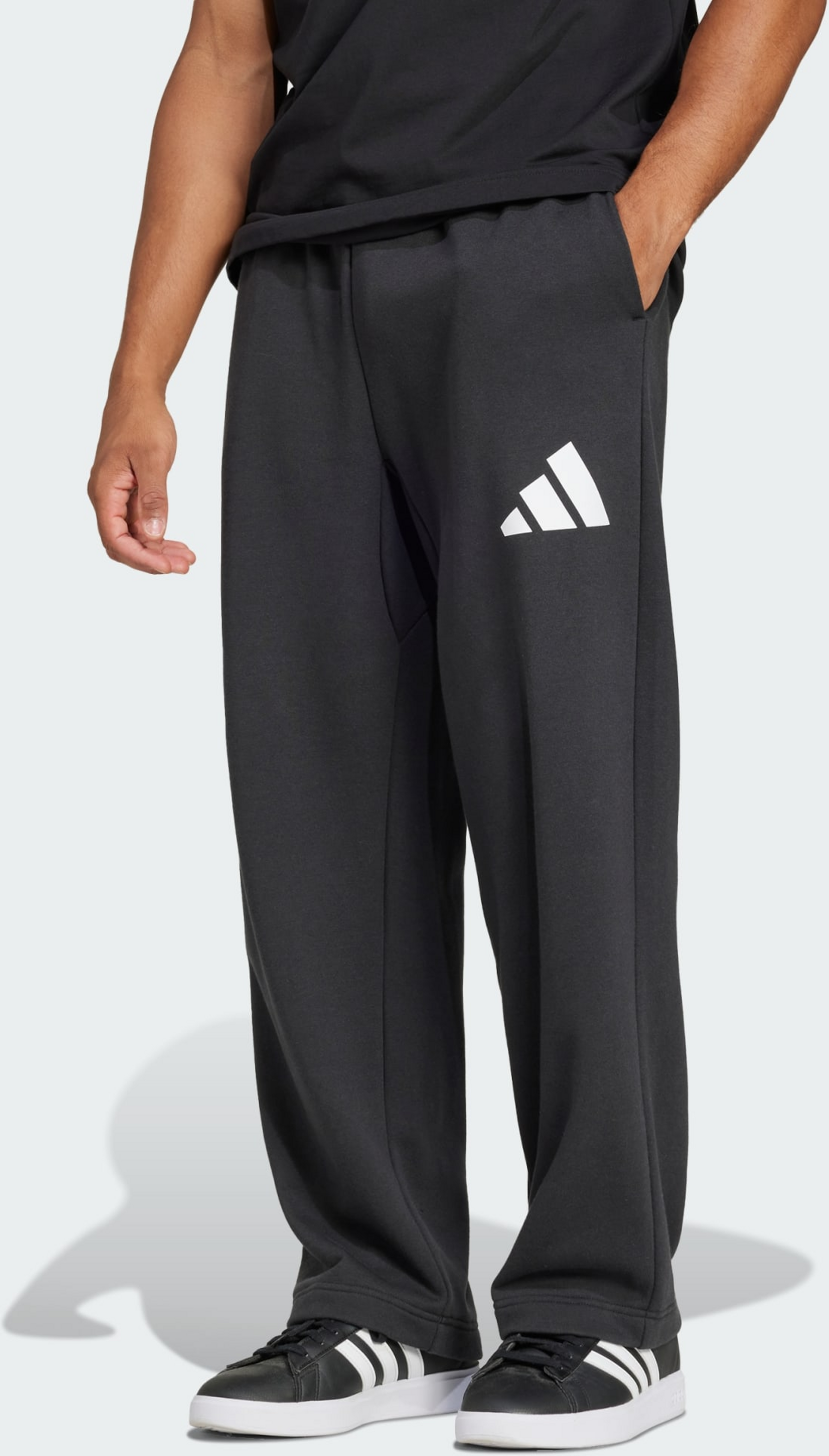 ADIDAS, Adidas Essentials Wide Leg 3 Bar Logo Byxor