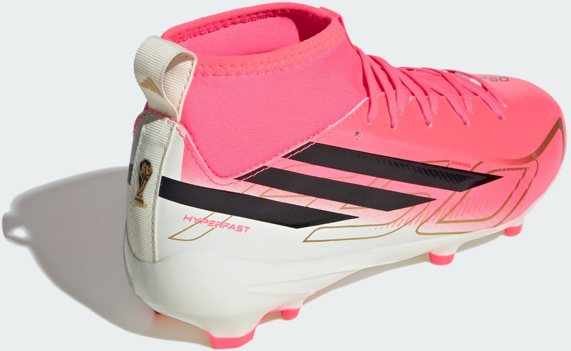 ADIDAS, Adidas F50 Hyperfast League Mid Firm Ground Fotbollsskor F&ouml;r Barn