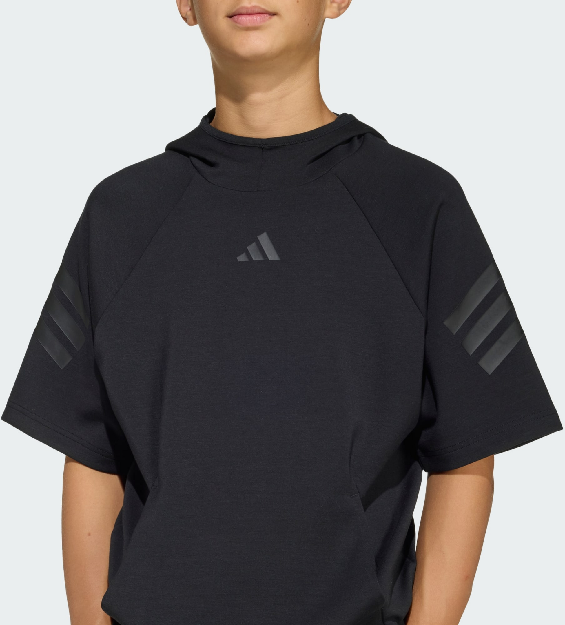 ADIDAS, Adidas Future Icons 3 Stripes Short Sleeve Hoodie