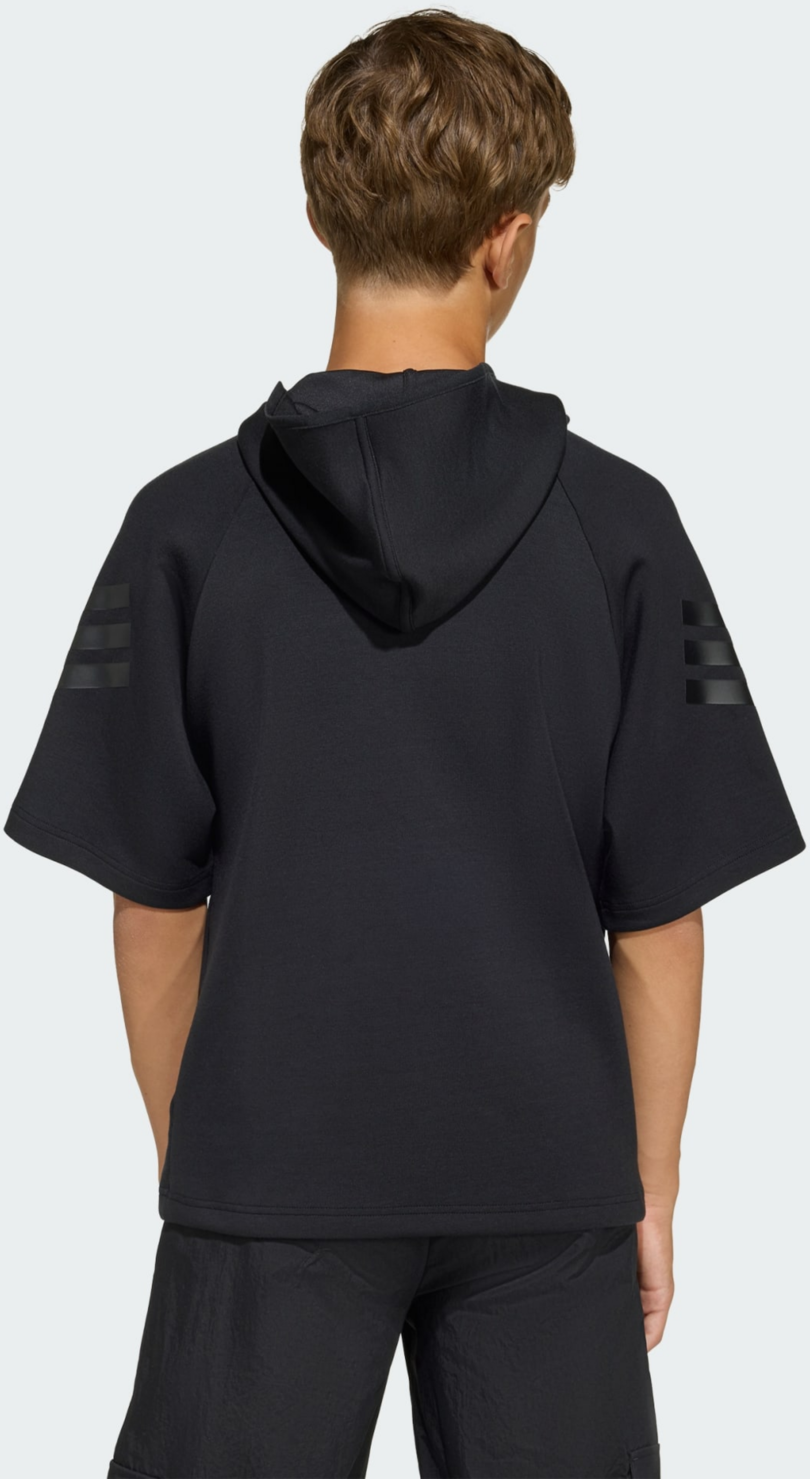 ADIDAS, Adidas Future Icons 3 Stripes Short Sleeve Hoodie