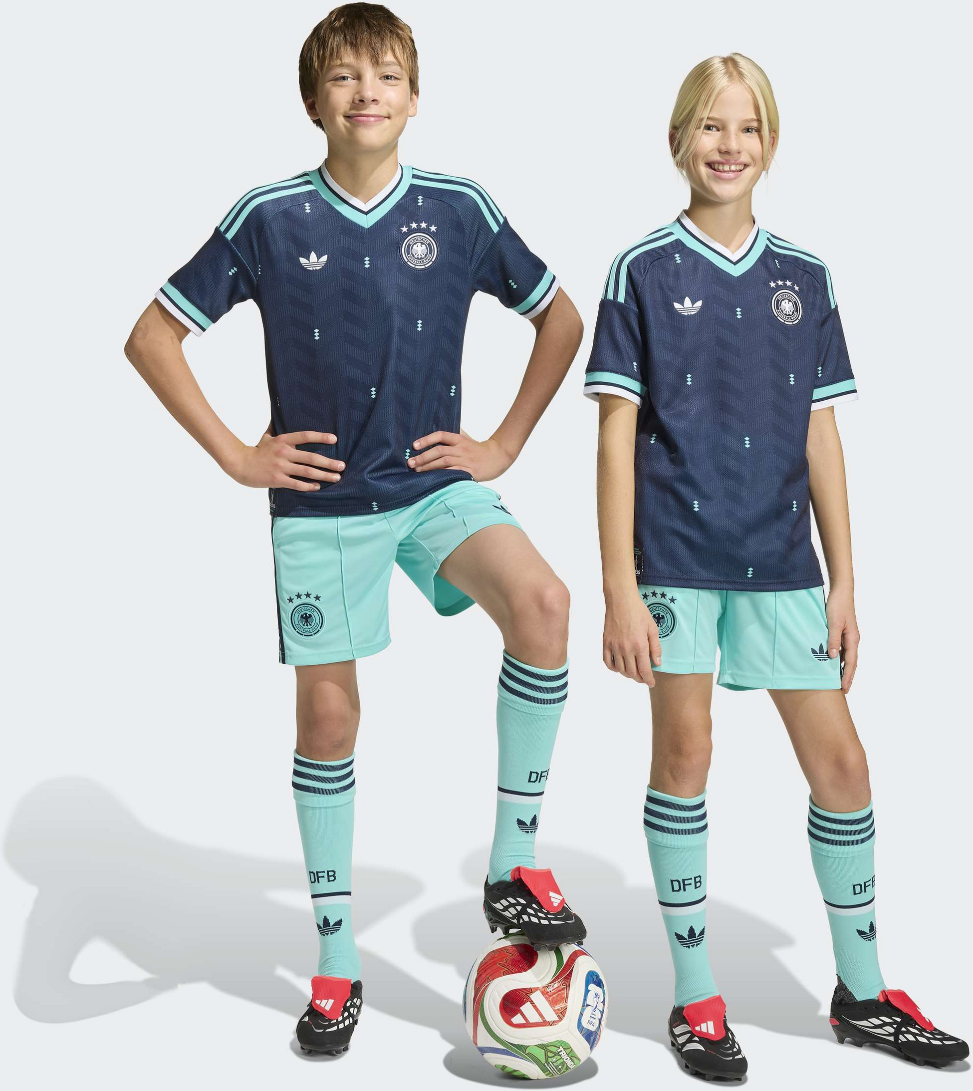 ADIDAS, Adidas Germany 26 Away Kids Shorts