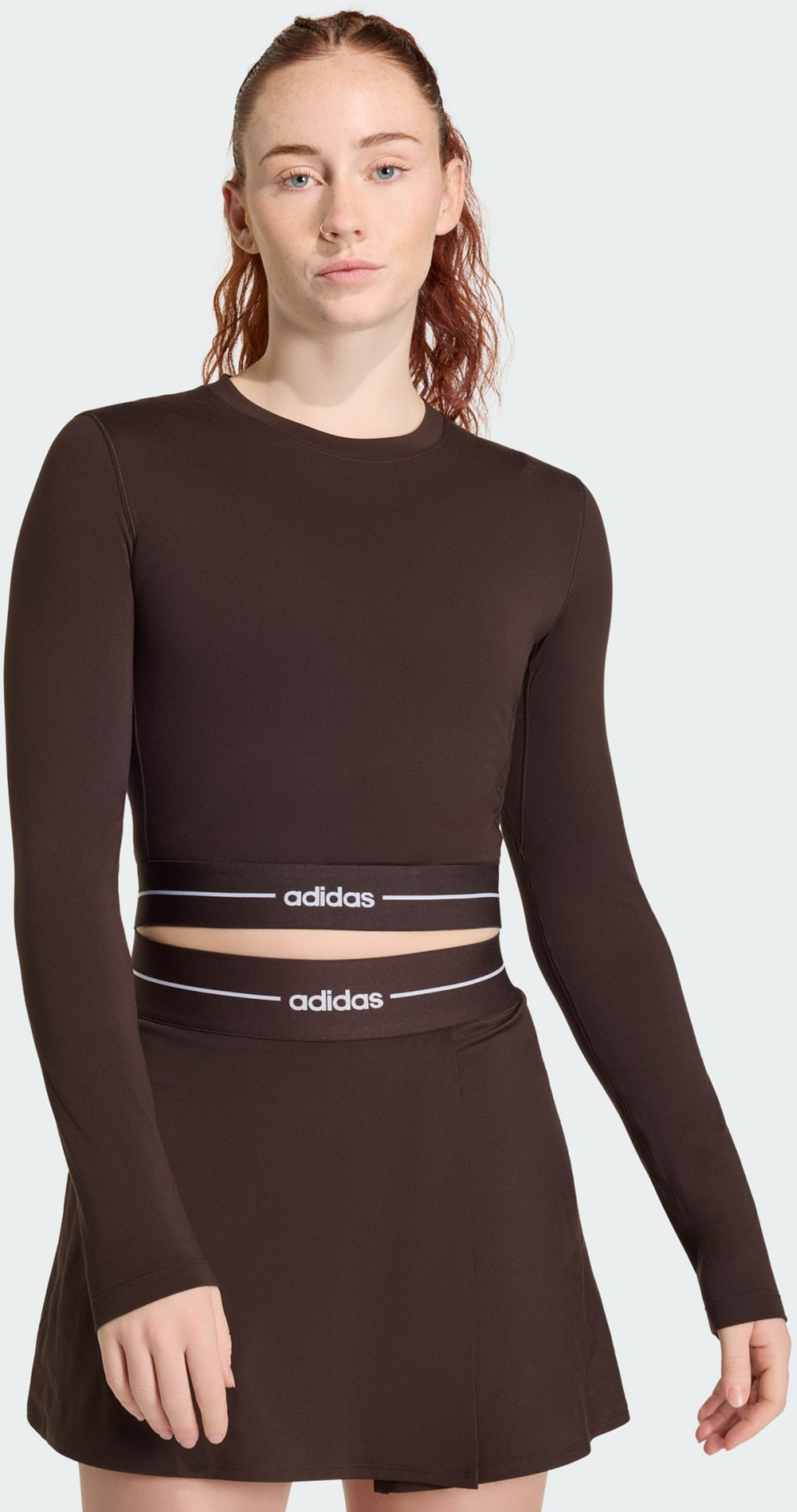 ADIDAS, Adidas Hyperglam Cropped Long Sleeve T-shirt