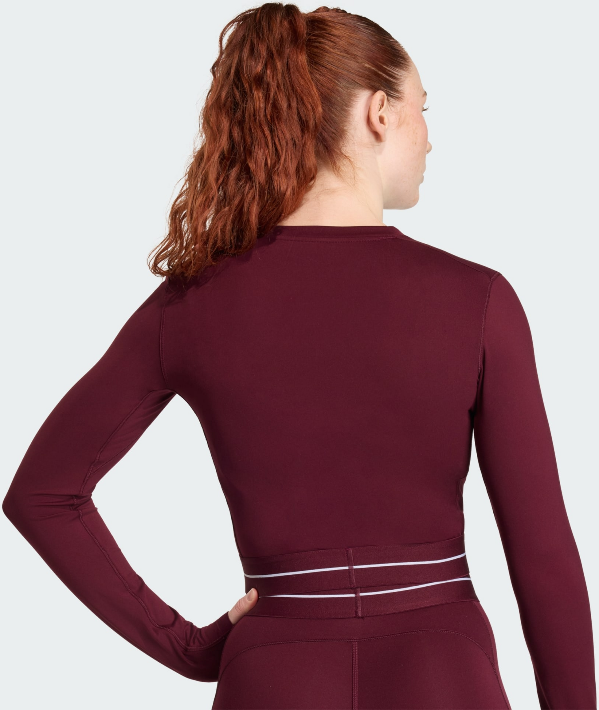 ADIDAS, Adidas Hyperglam Cropped Long Sleeve T-shirt