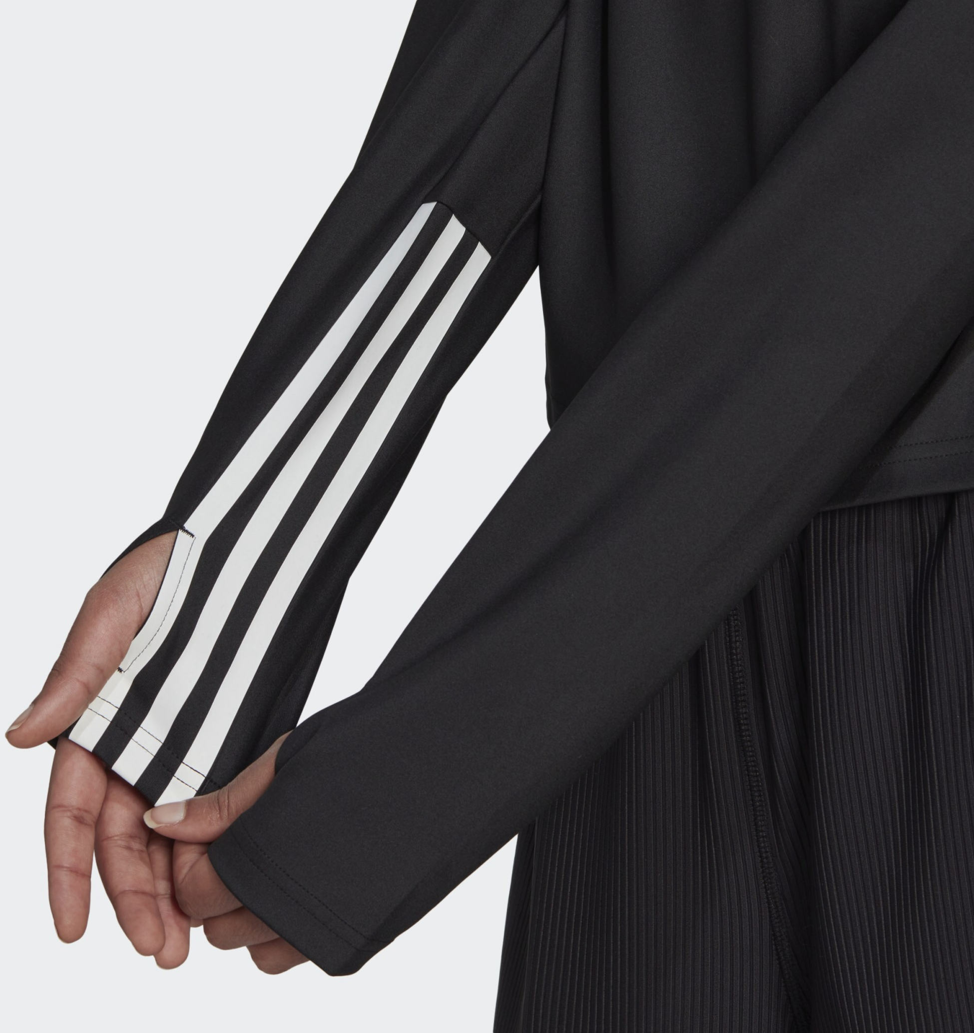 ADIDAS, Adidas Hyperglam Cut 3-stripes 1/4-zip Tee