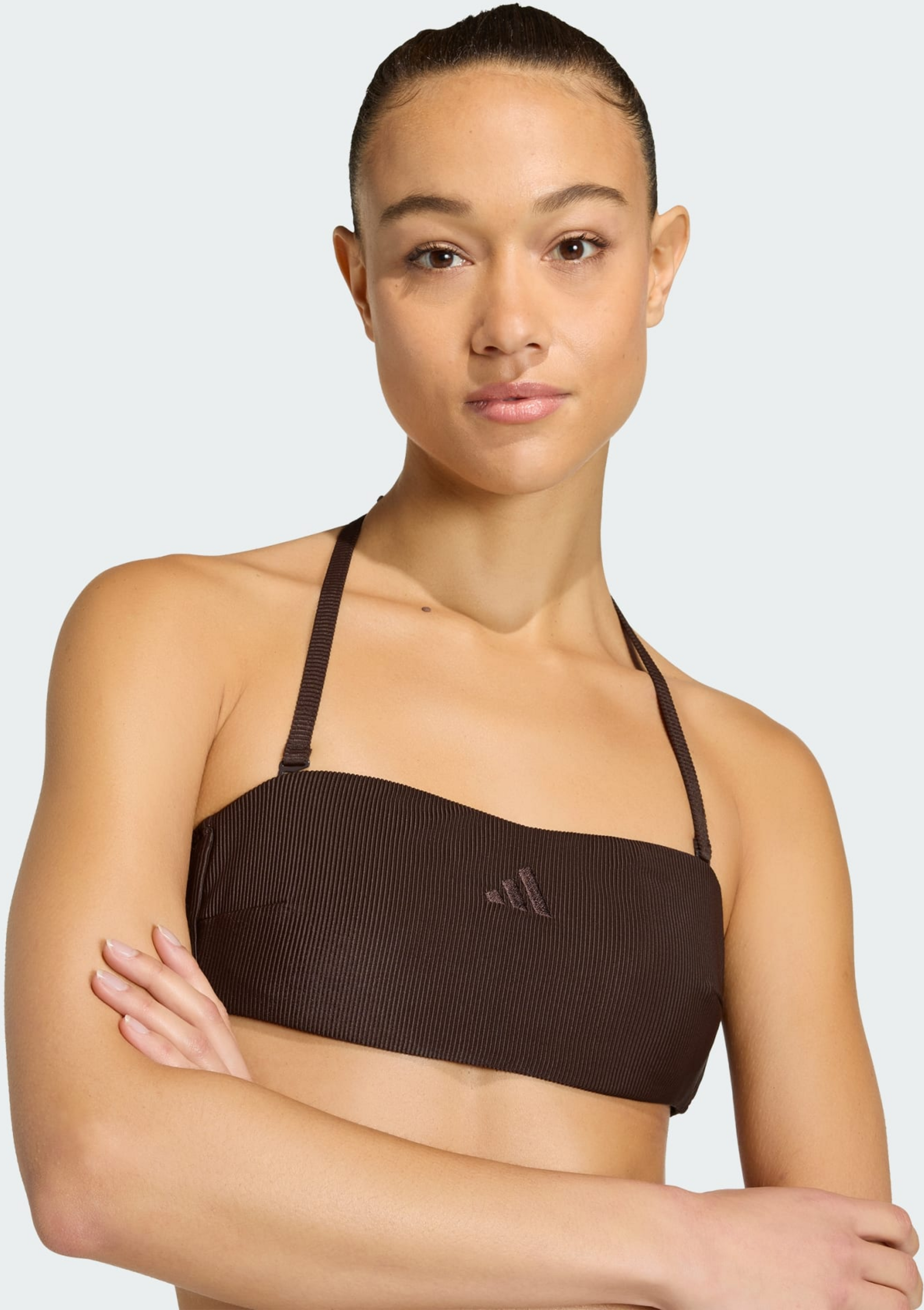 ADIDAS, Adidas Iconisea Ribbed Padded Bandeau Bikini&ouml;verdel