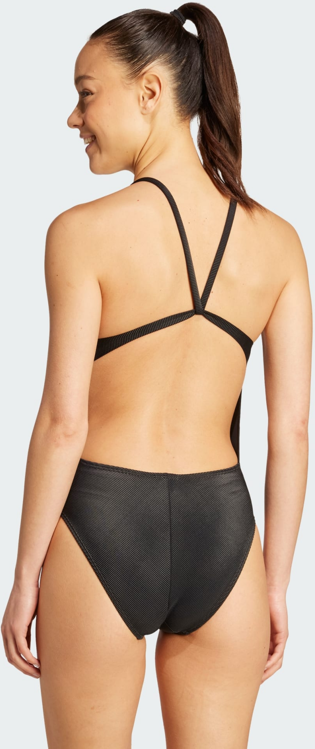 【Adidasコリア】 Iconisea Ribbed Padded Thin Straps Swimsuit adidas Iconisea Ribbed Padded Thin Straps Swimsuit - Black