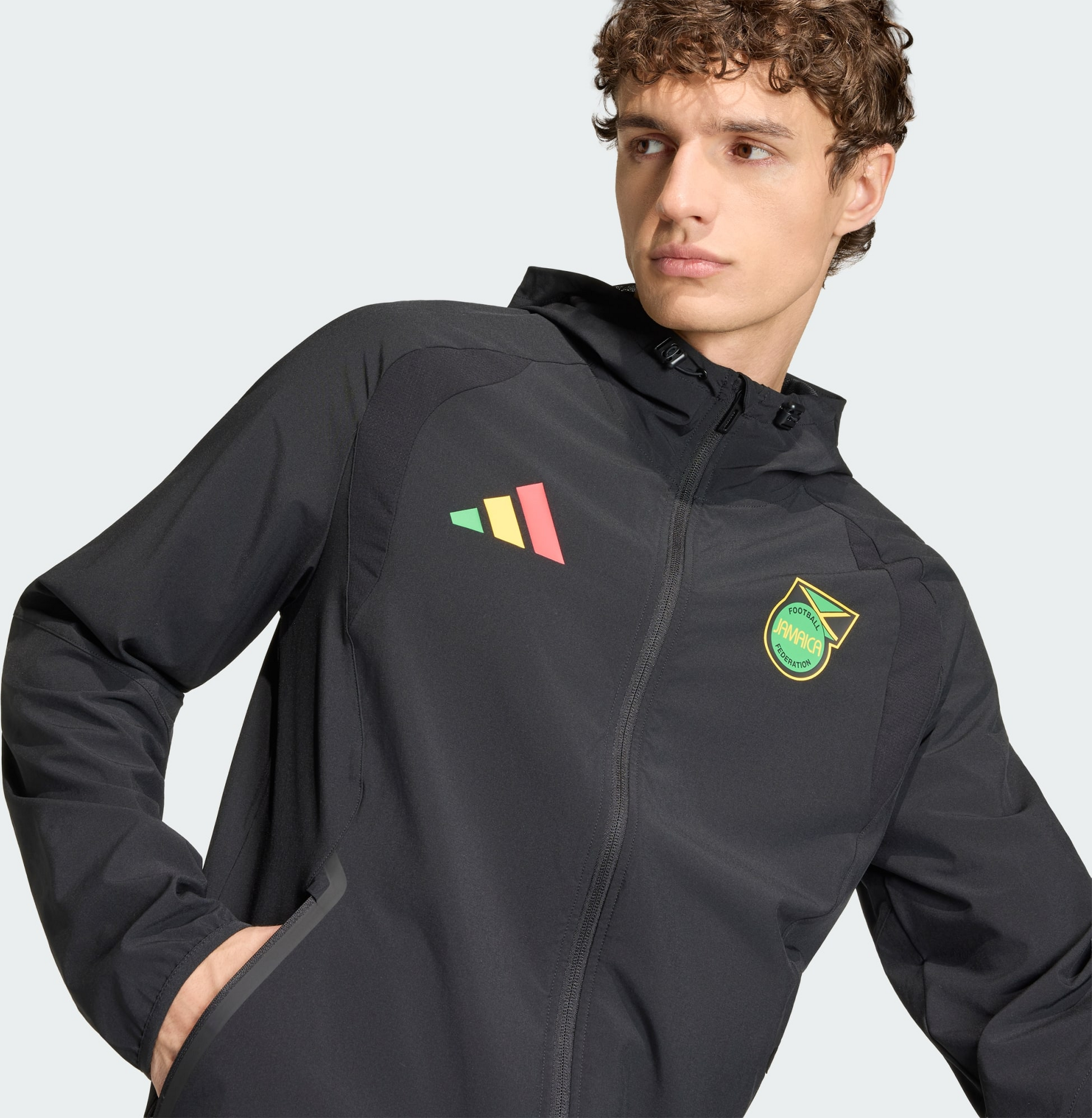 ADIDAS, Adidas Jamaica X Bob Marley Tiro Travel Full Zip Windbreaker Jacka